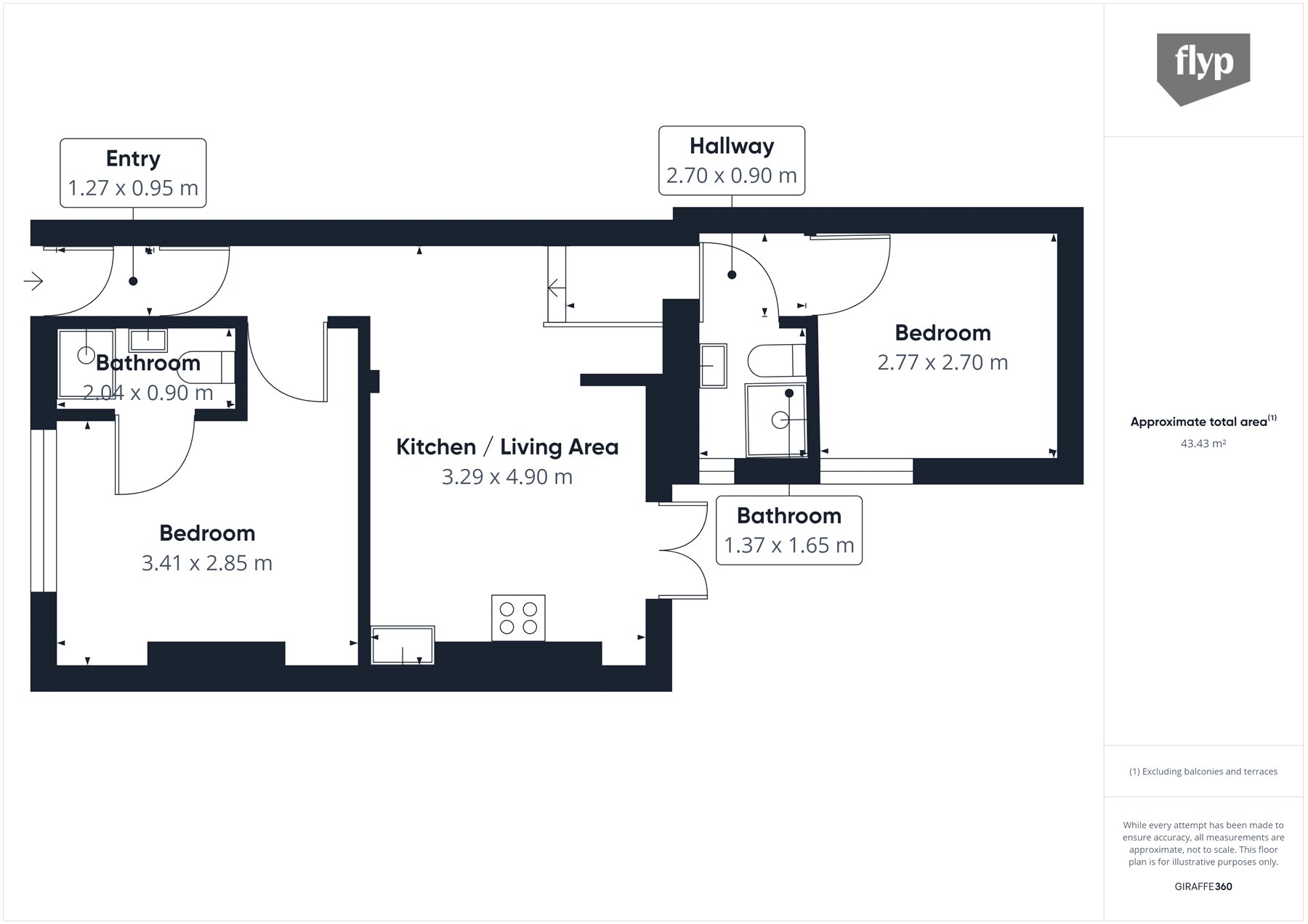 (SHORT LET) Flat A, 126, Southwark Park Road, London floorplan