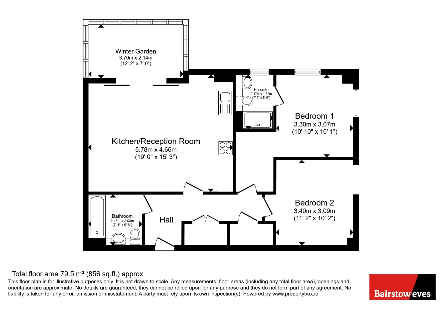 Flat 58, Angel Heights floorplan