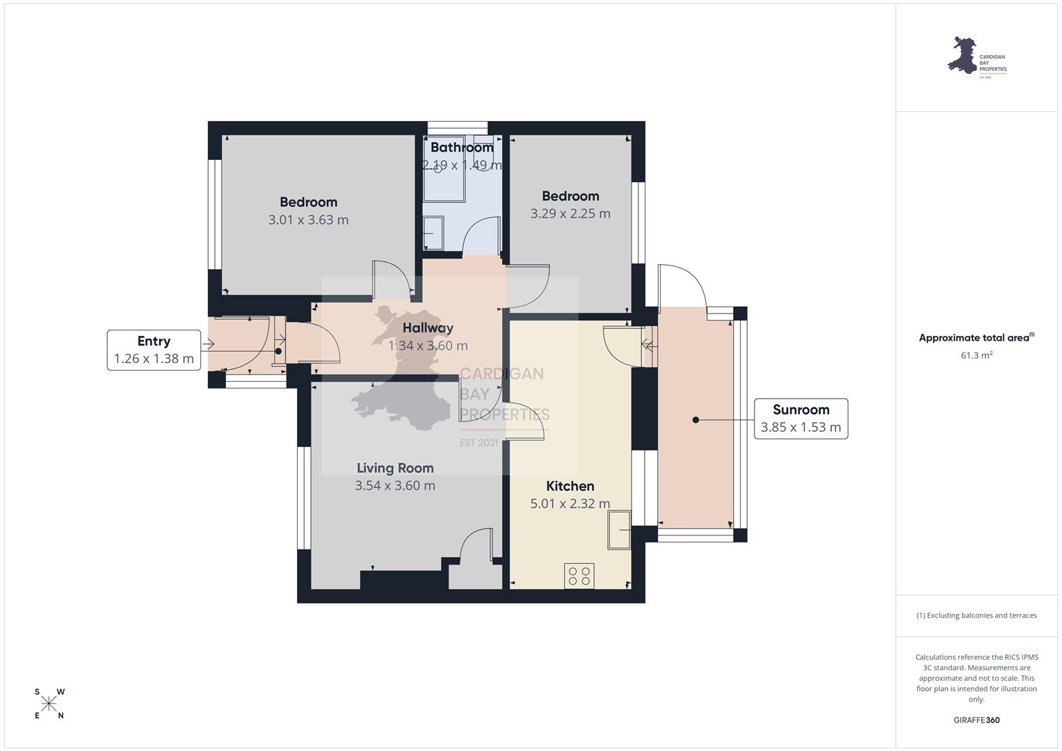 17, Anwylfan, Cardigan floorplan