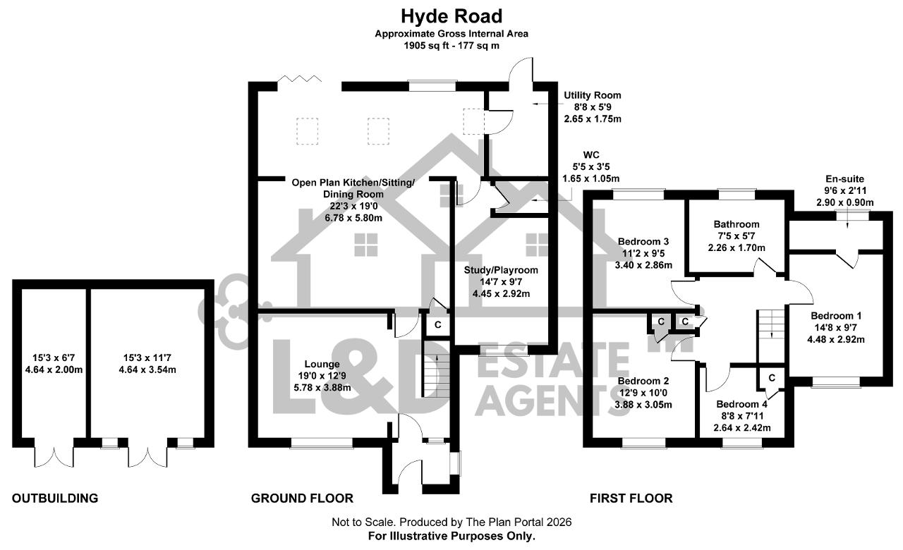 78, Hyde Road, Caddington floorplan