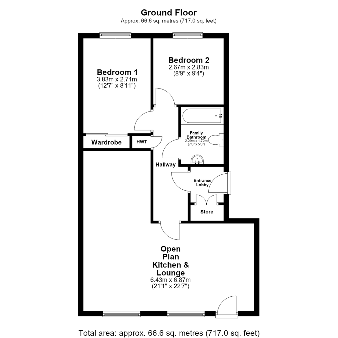 Flat 31 Halcyon, The Waterfront, Selby floorplan