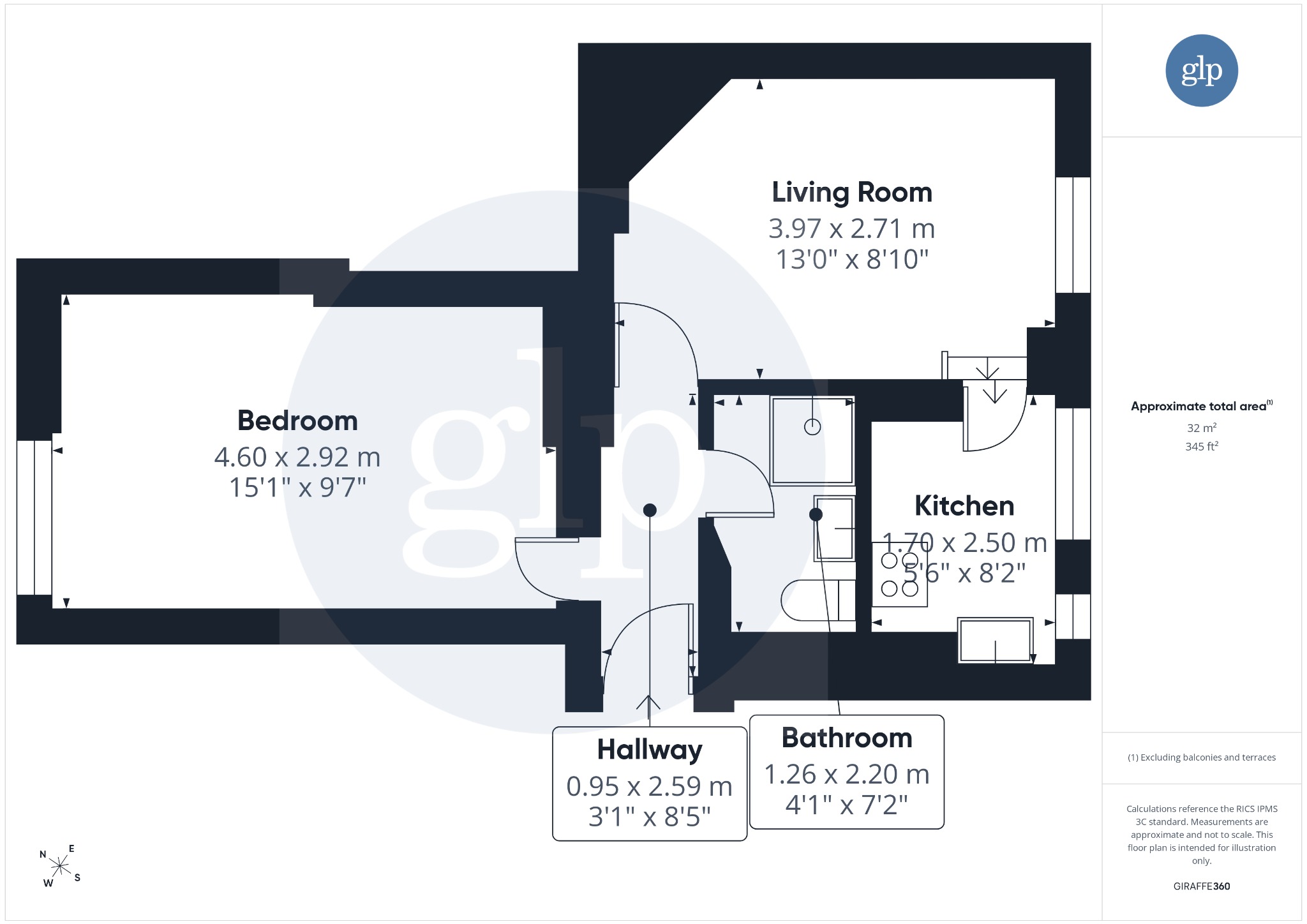 Flat 149, Queen Alexandra Mansions, London floorplan