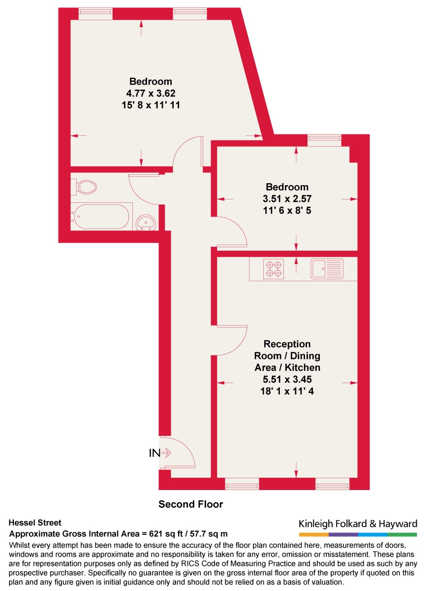Flat 4, 8-12, Hessel Street, London floorplan