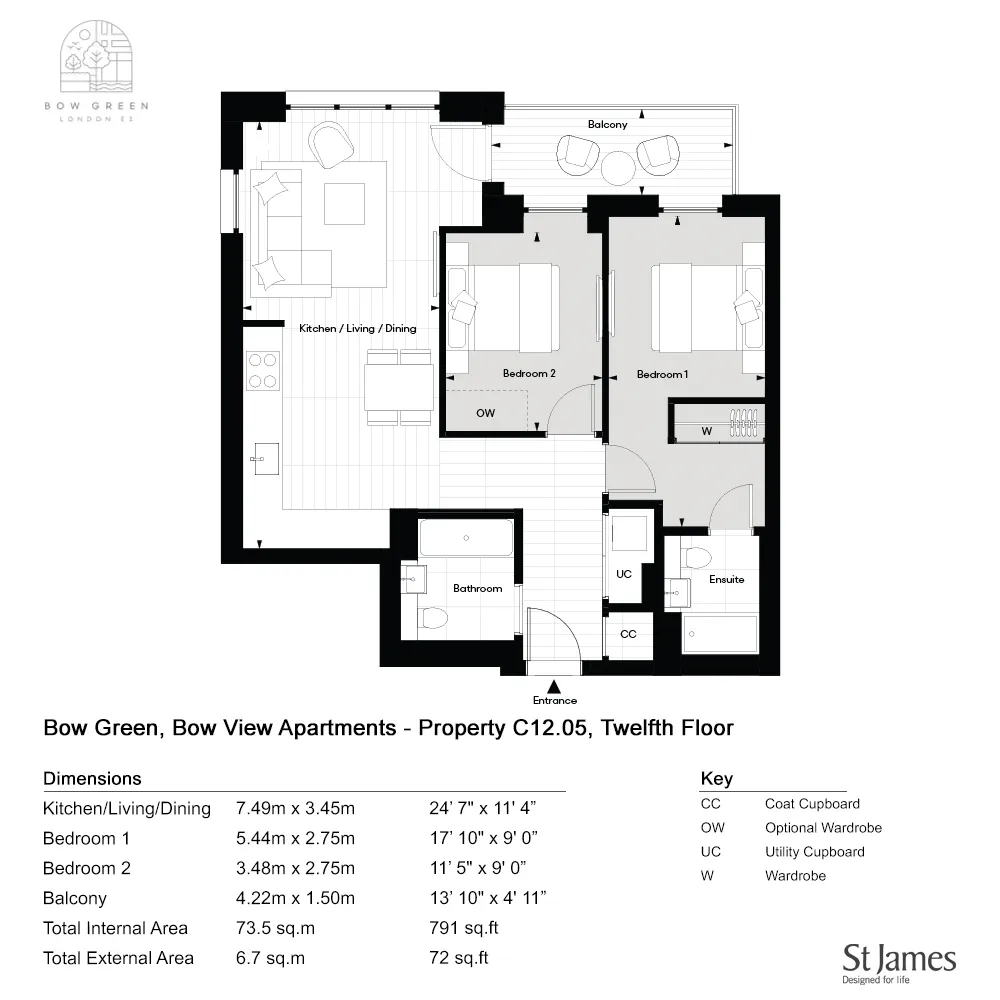 Bow Green, Bow Common Lane, London floorplan
