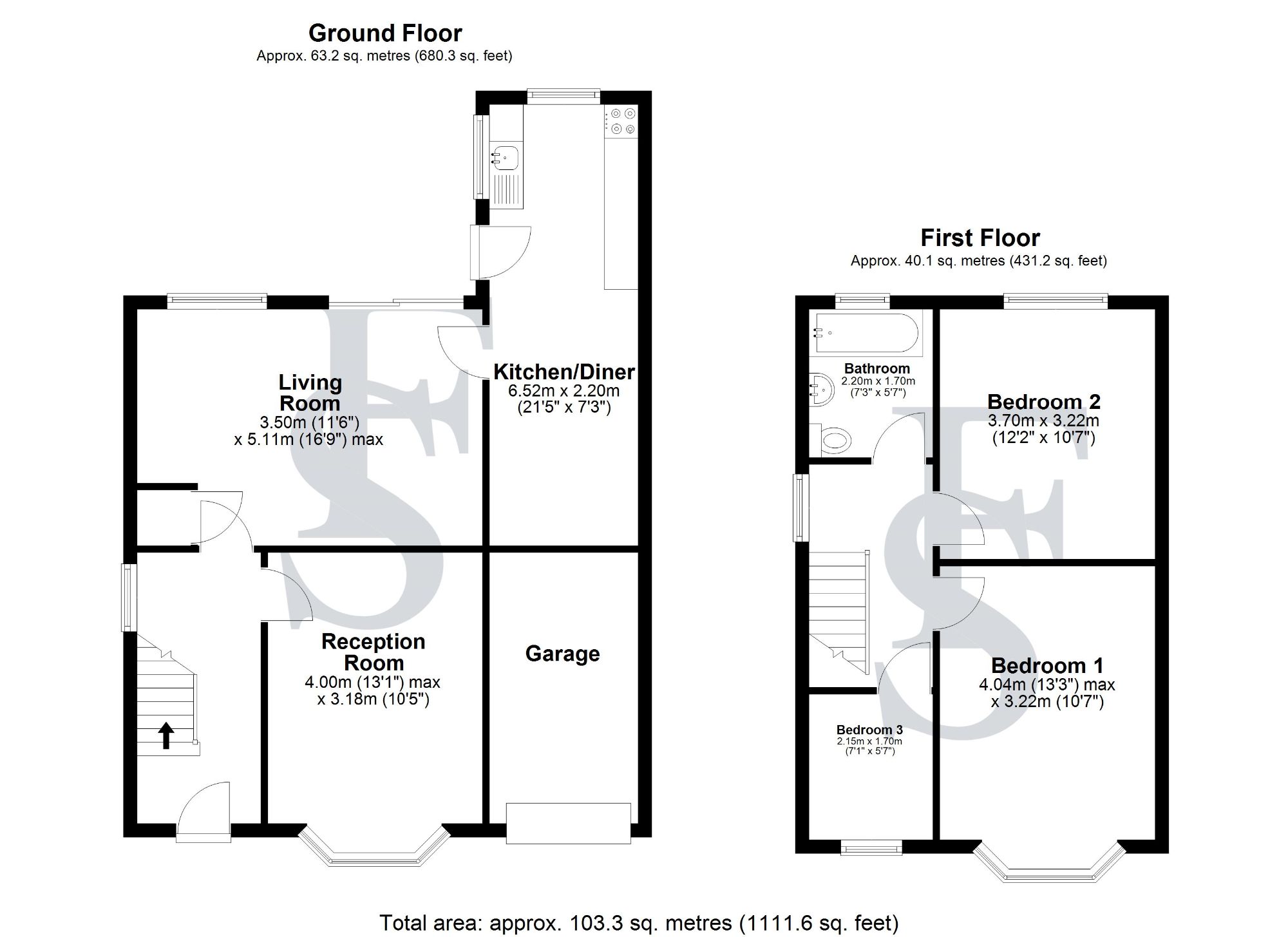 52 Fairfax Road, Leicester floorplan