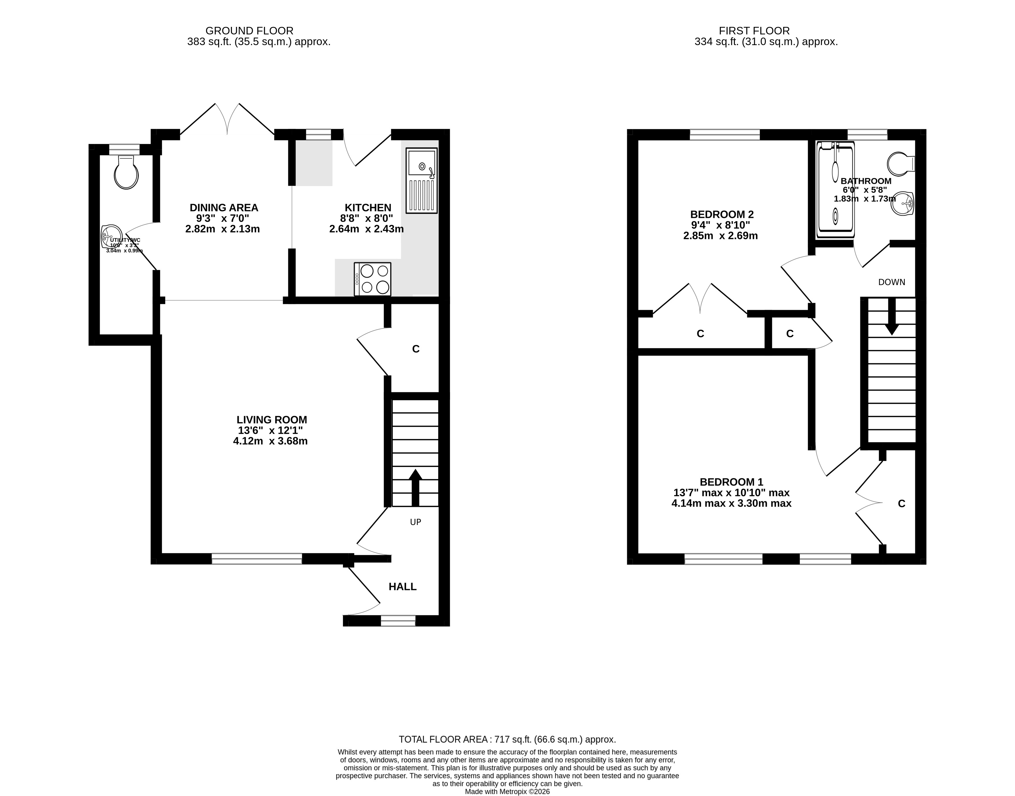 11 Coopers Heights, Wiveliscombe Taunton Somerset, Somerset floorplan
