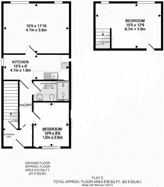 2 Bedrooms Flat to rent in High Street, Cranleigh GU6