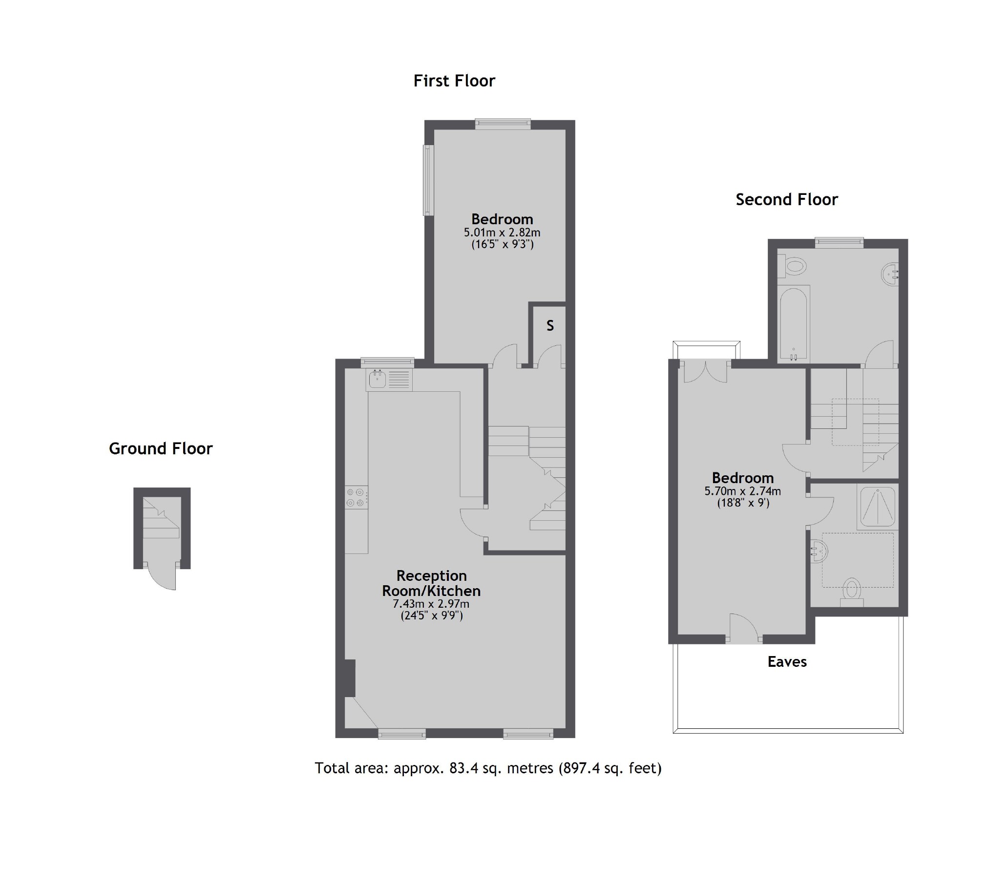 First Floor Flat, 9, Pellant Road, London floorplan