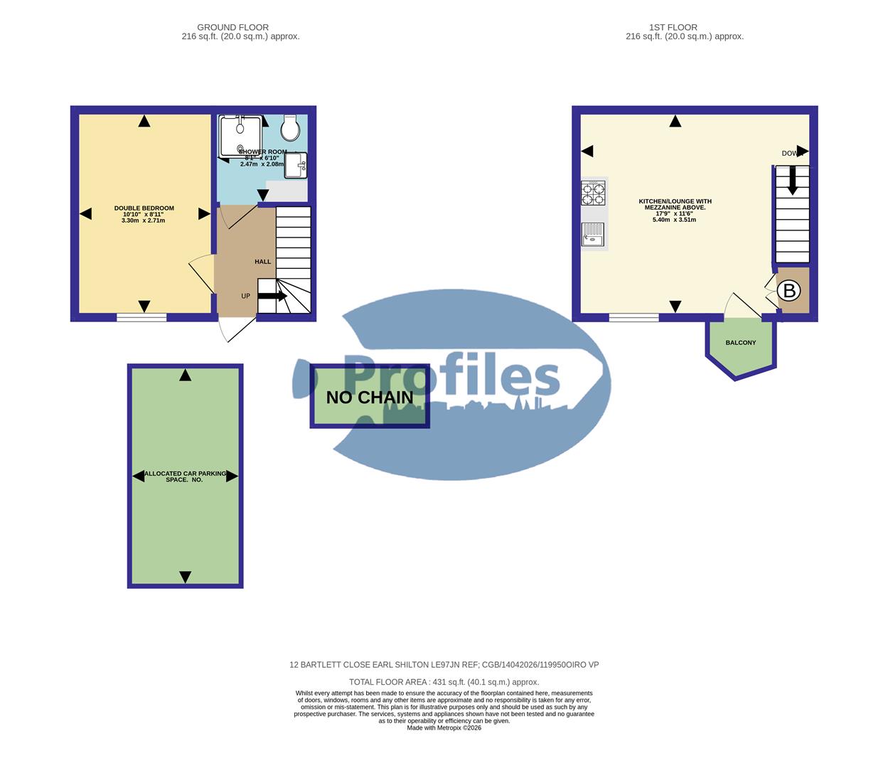 12, Bartlett Close, Earl Shilton floorplan