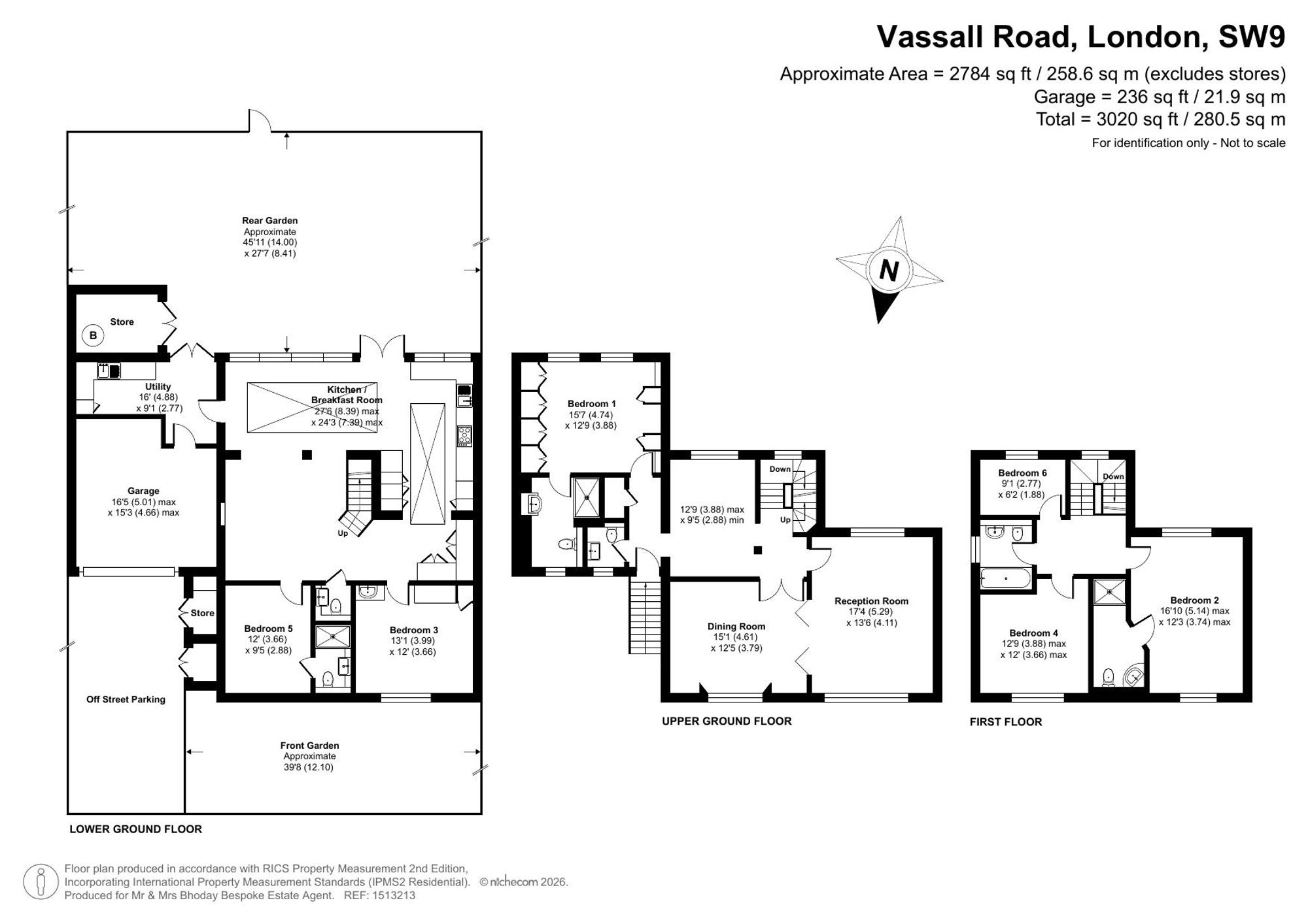 70 Vassall Road, London floorplan