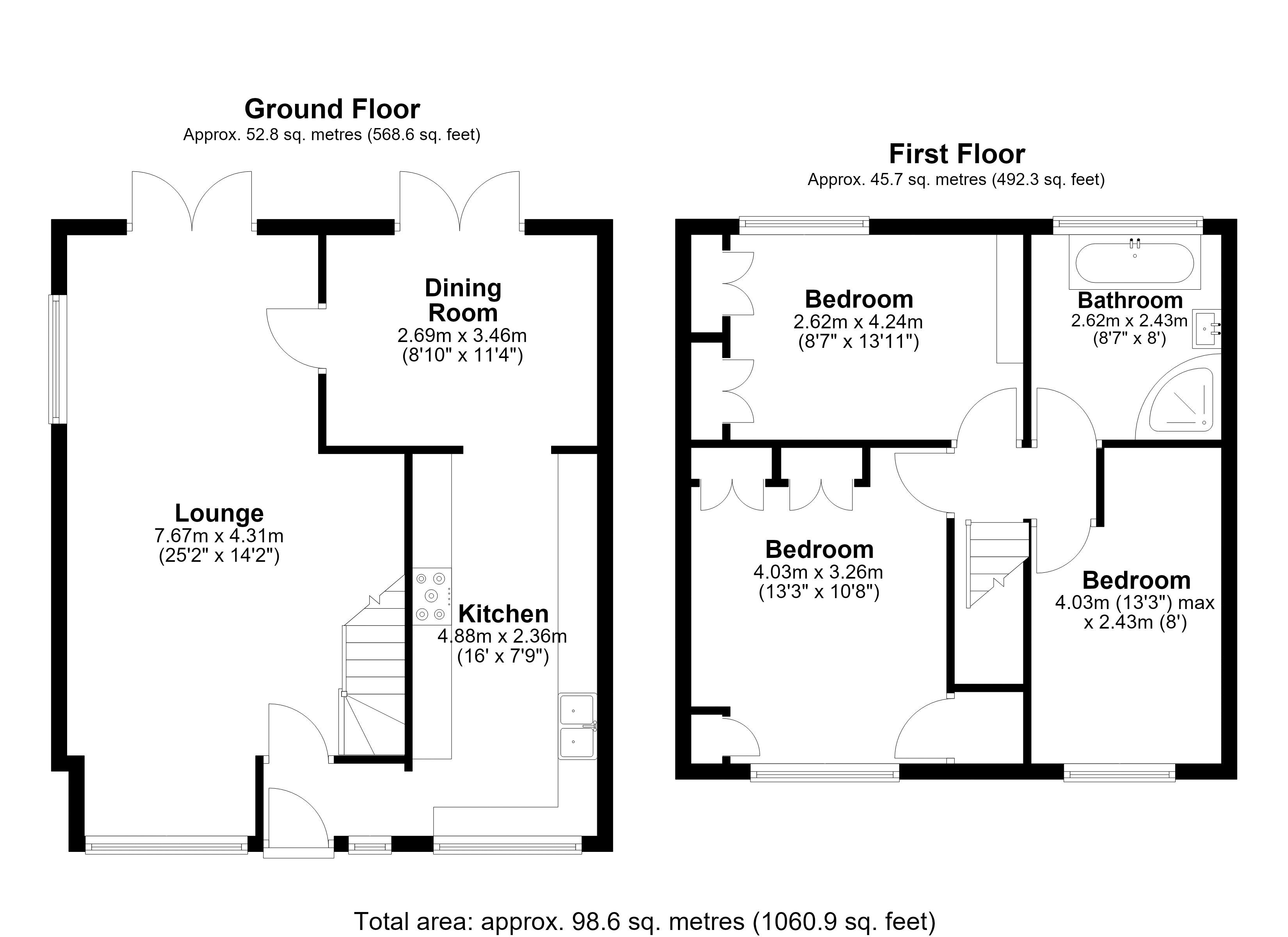1, Manor Close, Hatfield floorplan