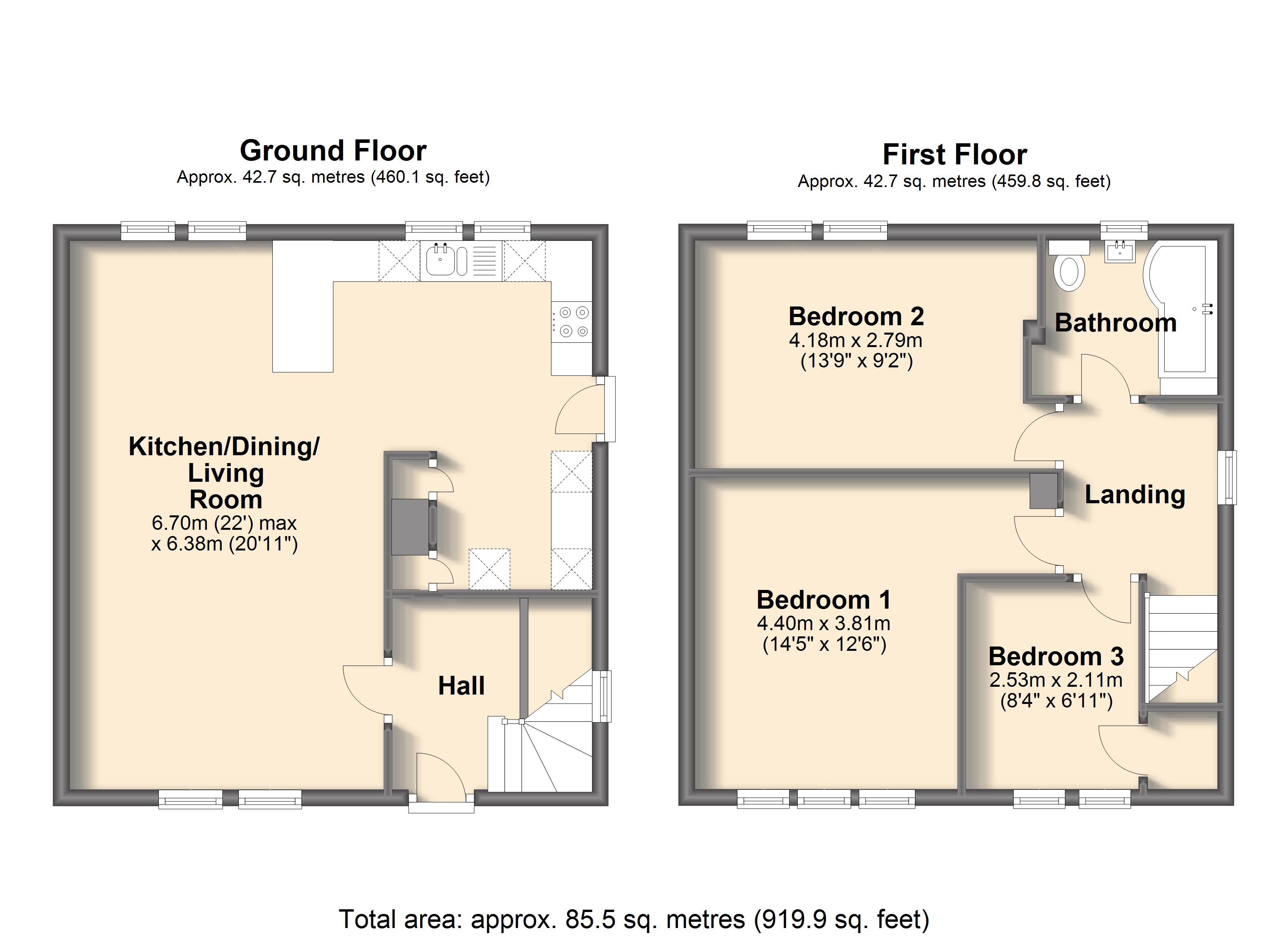 3 Bedrooms Semi-detached house for sale in Greenway, Wingerworth, Chesterfield S42