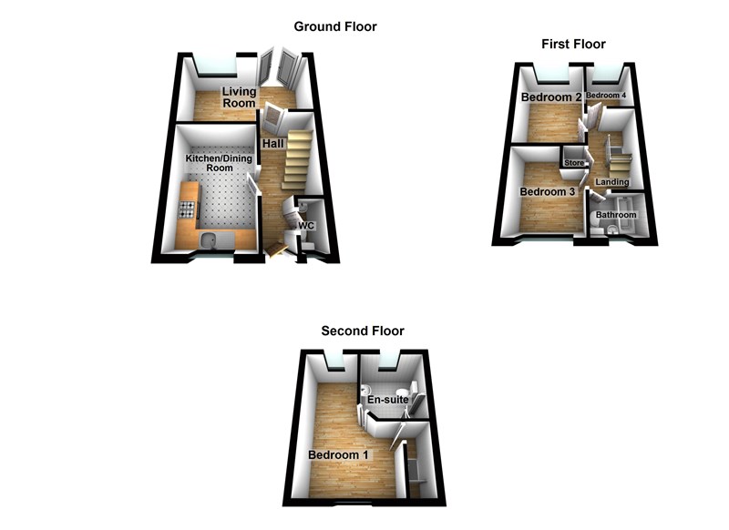 4 Bedrooms Town house for sale in Ffordd Y Draen, Coity, Bridgend CF35