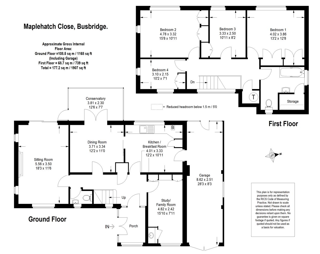 1, Maplehatch Close, Busbridge, Godalming floorplan