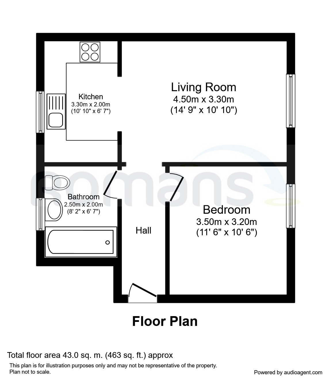 1 Bedrooms Flat to rent in Blagdon Road, Reading RG2