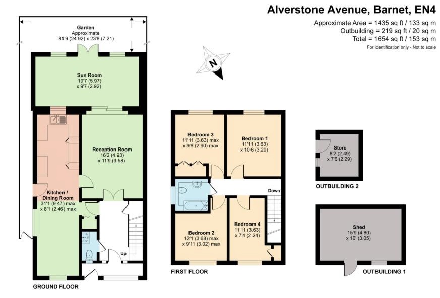 4 bed semidetached house for sale in Alverstone Avenue, East