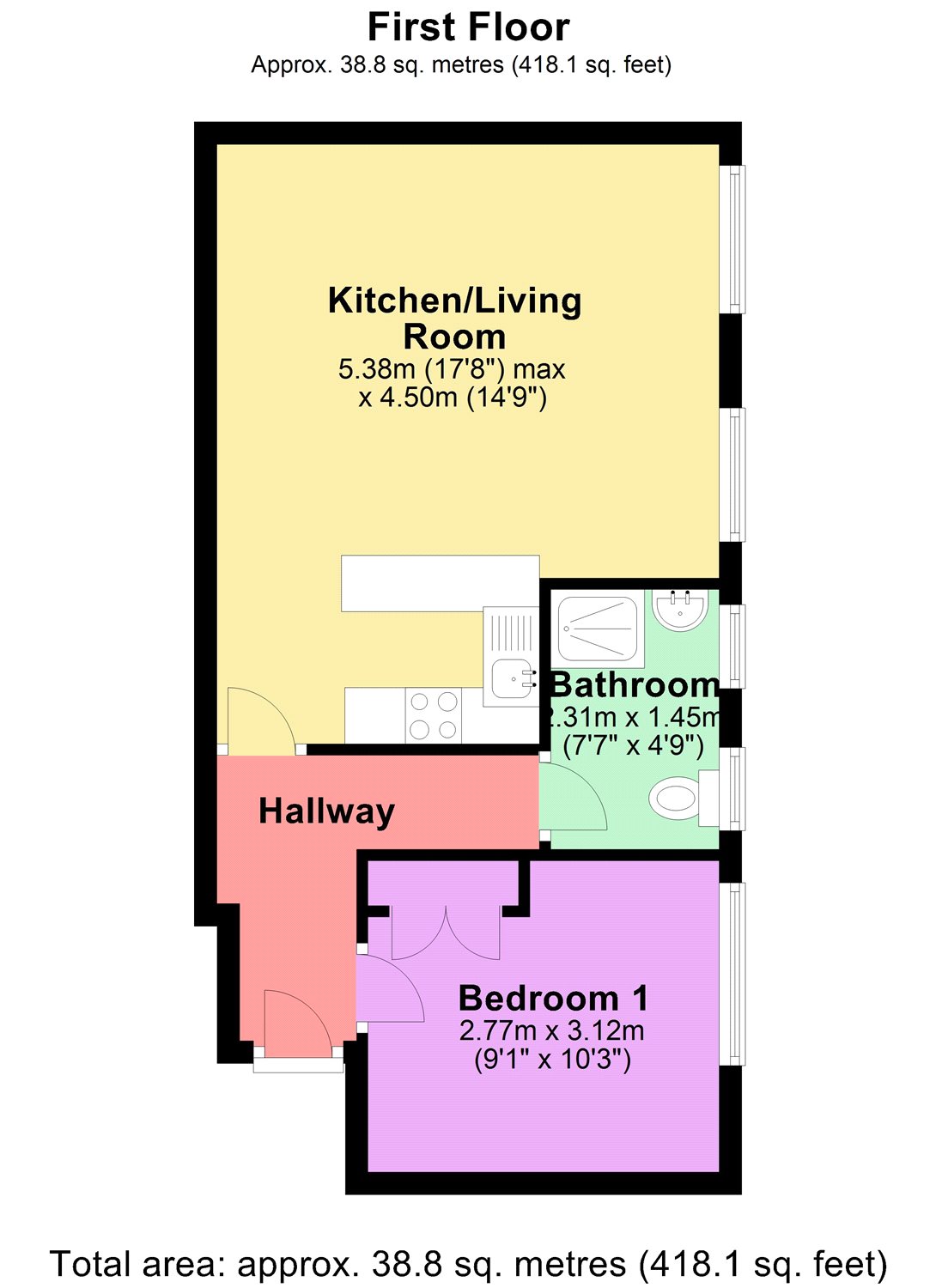 1 Bedrooms Flat for sale in Faircross House, 116 The Parade, Watford, Hertfordshire WD17