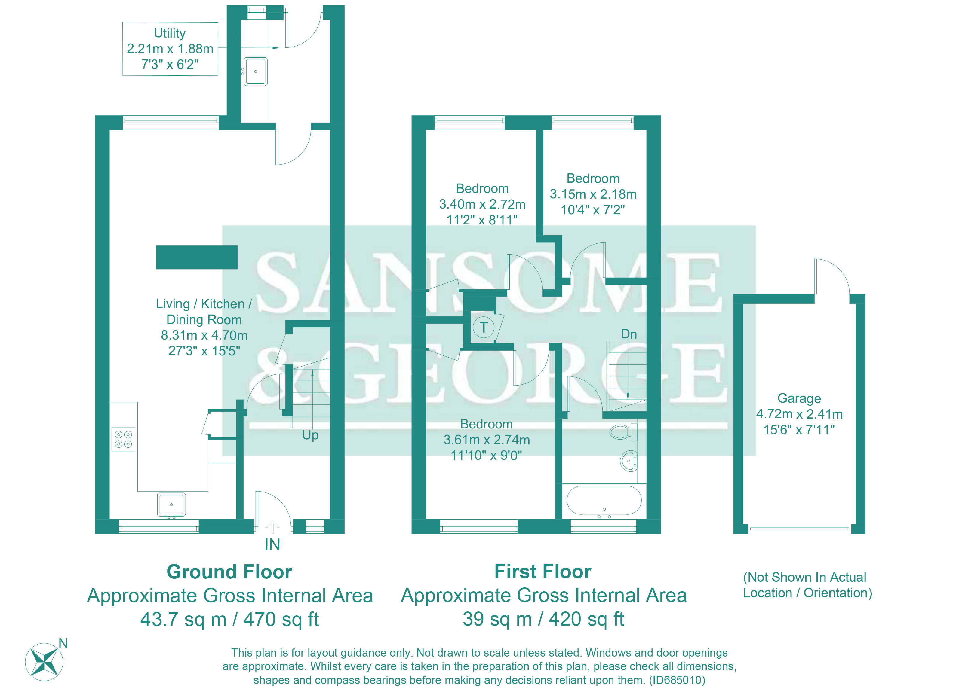 Brookside Walk, Tadley, Hampshire RG26, 3 bedroom end terrace house for