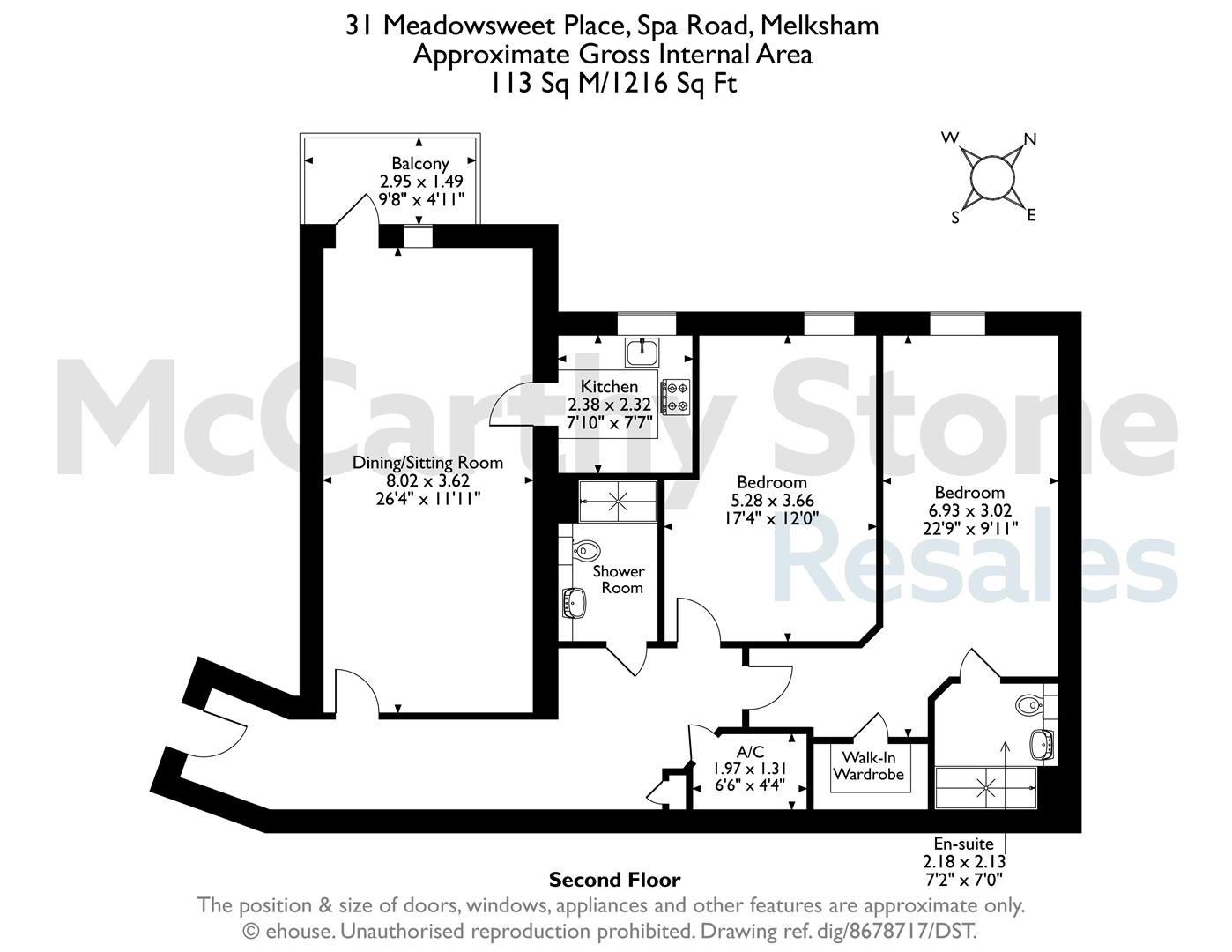 31 Meadowsweet Place, Spa Road, Melksham floorplan