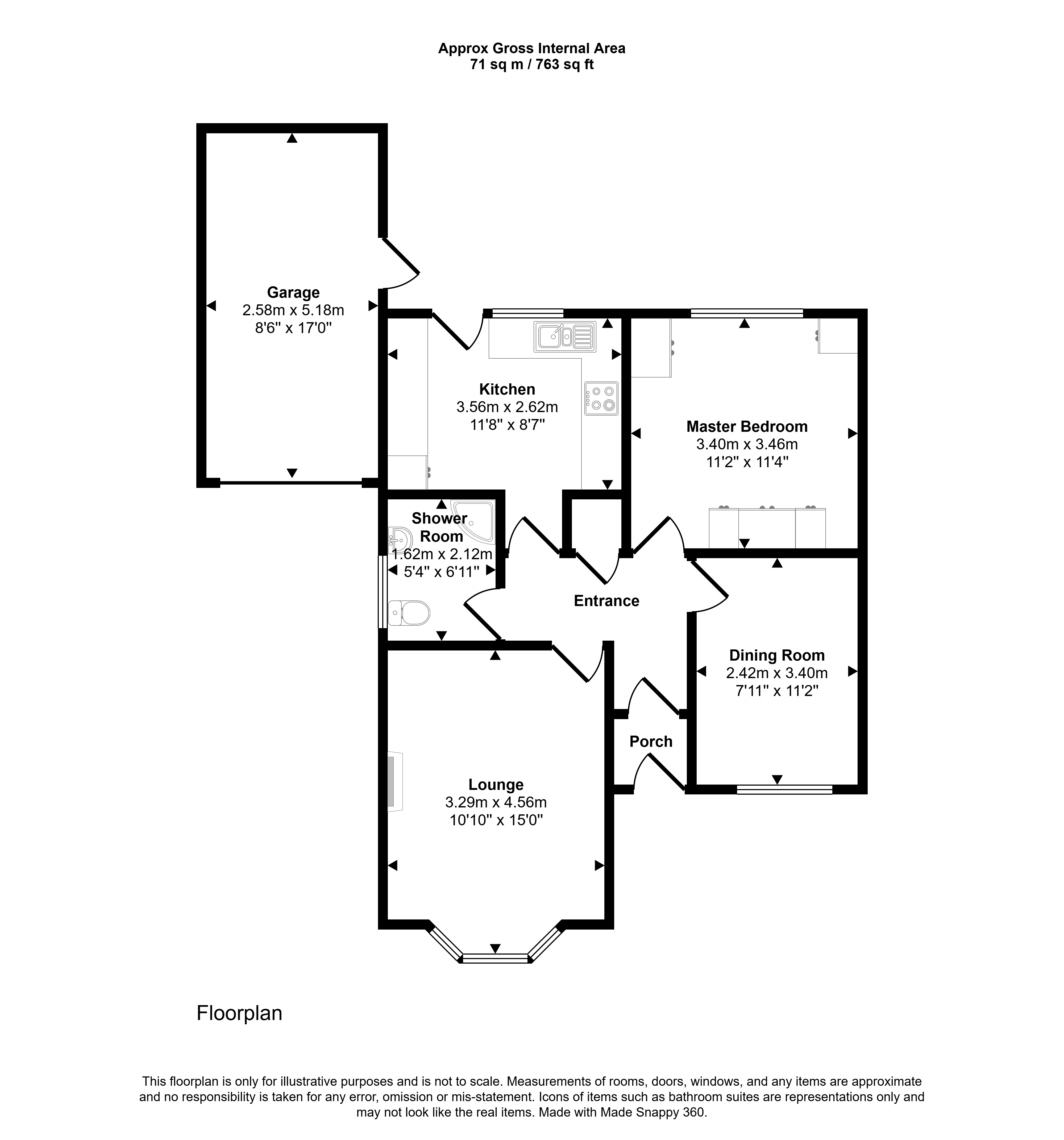 20, Delamere Crescent, Cramlington floorplan