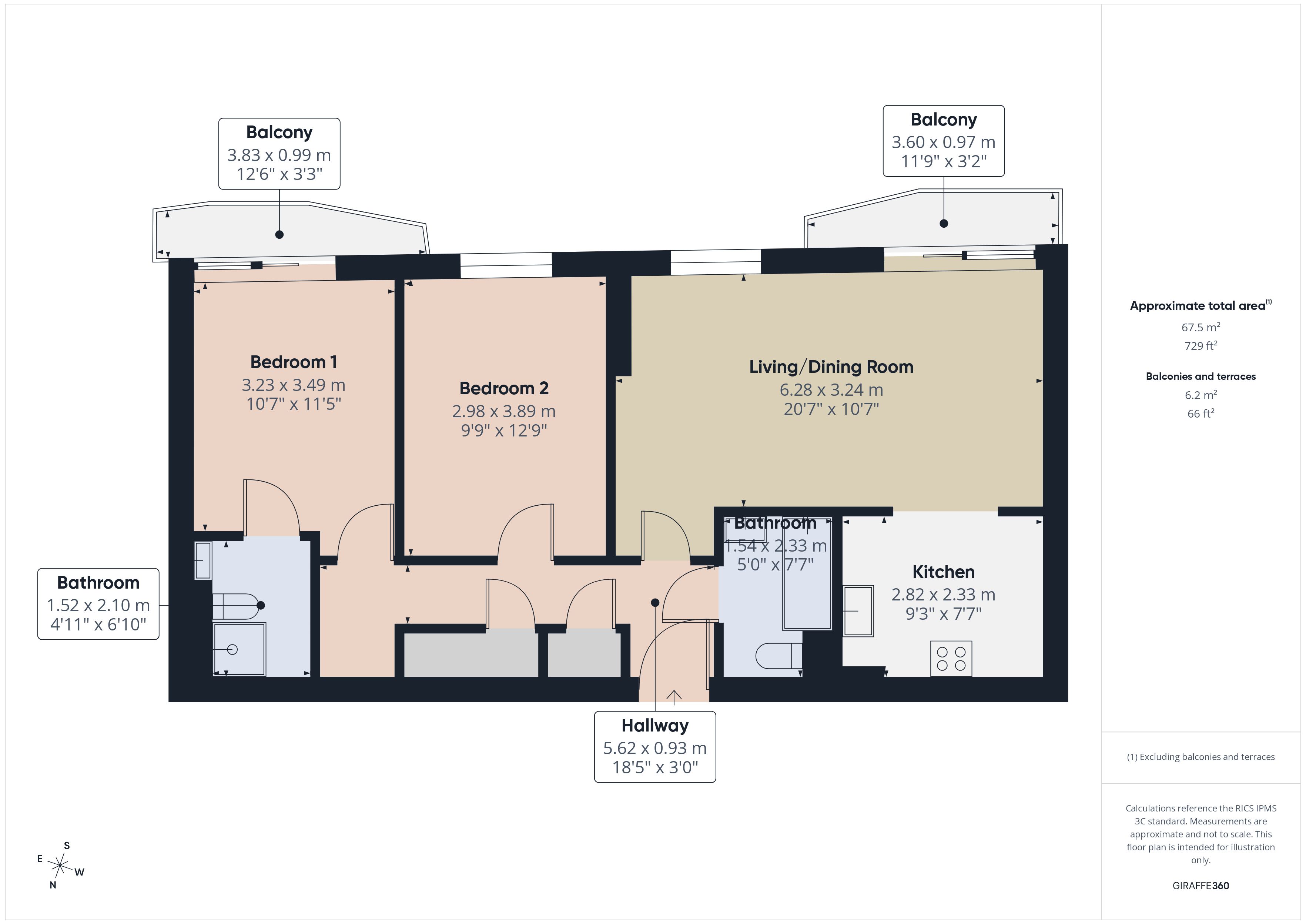 Flat 168, Berberis House,, Highfield Road, Feltham floorplan