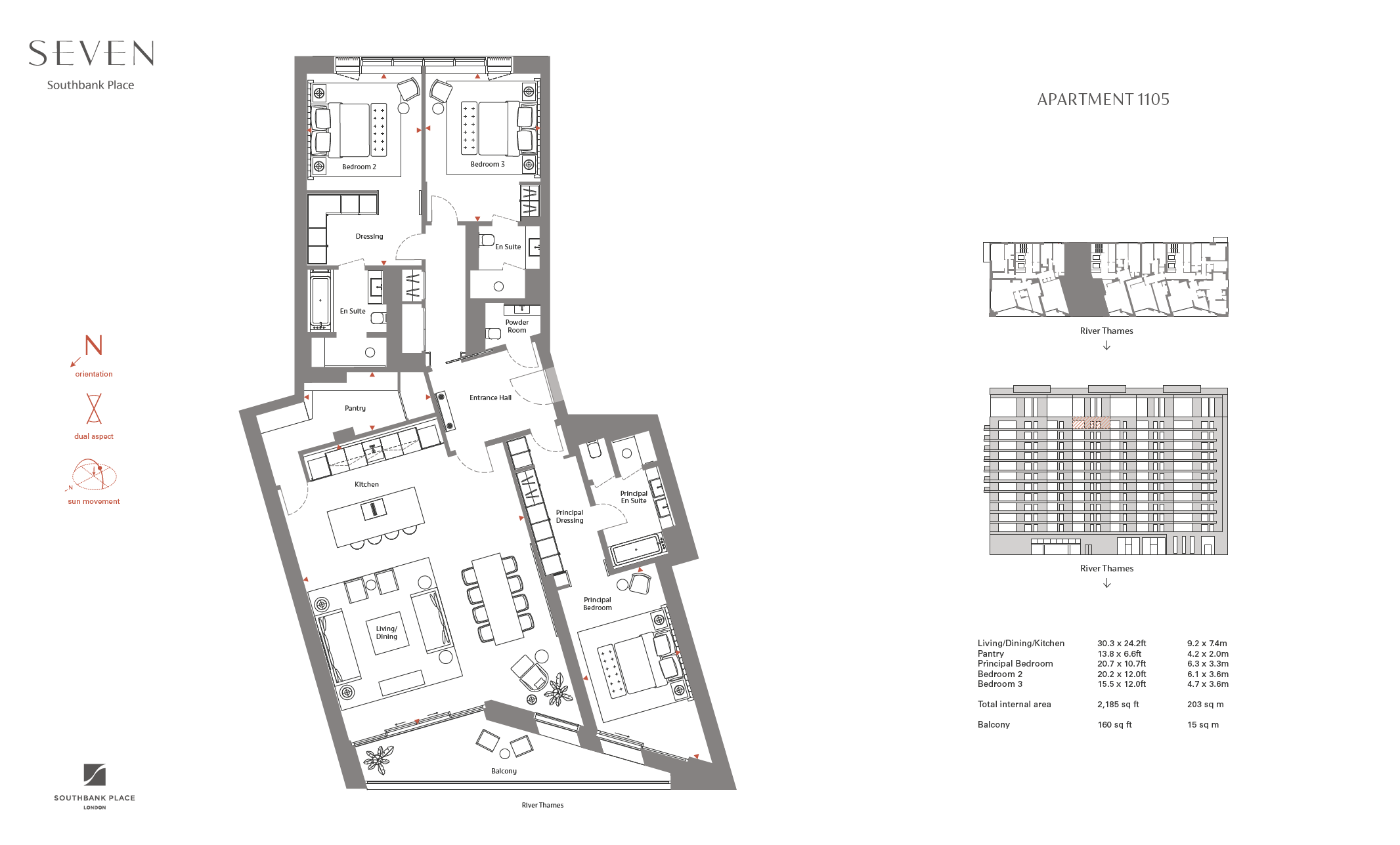 Apartment 1105,, SEVEN, 7 Belvedere Road floorplan