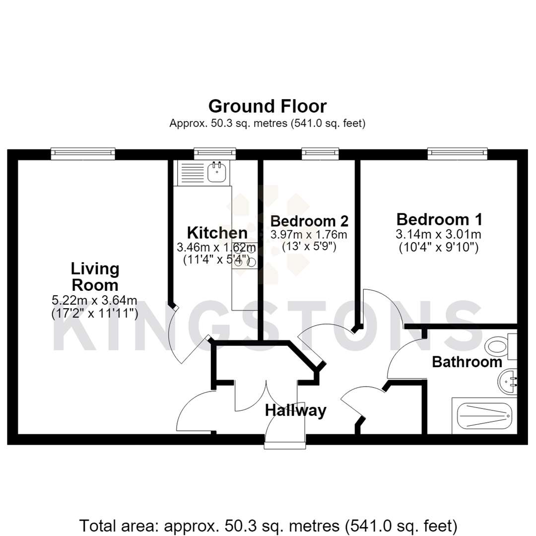 Flat 34, Wharf Court, Spa Road, Melksham floorplan