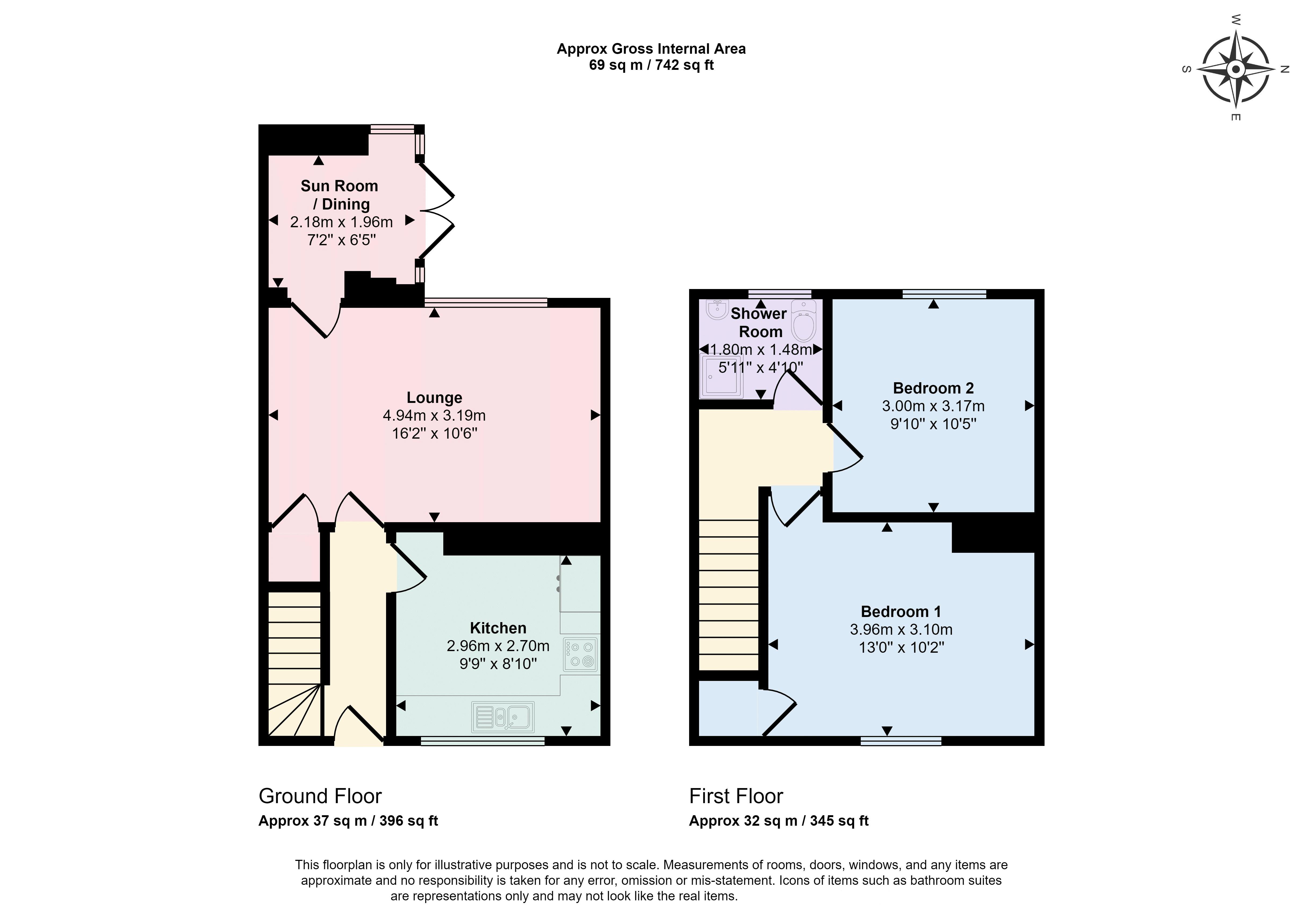 Montrose Gardens, Kilsyth, Glasgow G65, 2 bedroom terraced house for