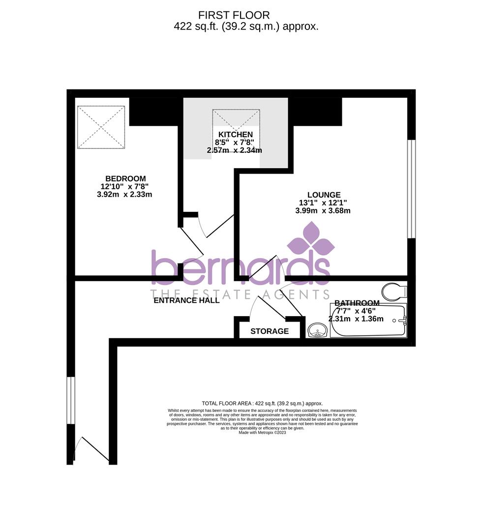 5, Swan Apartments, Southampton floorplan