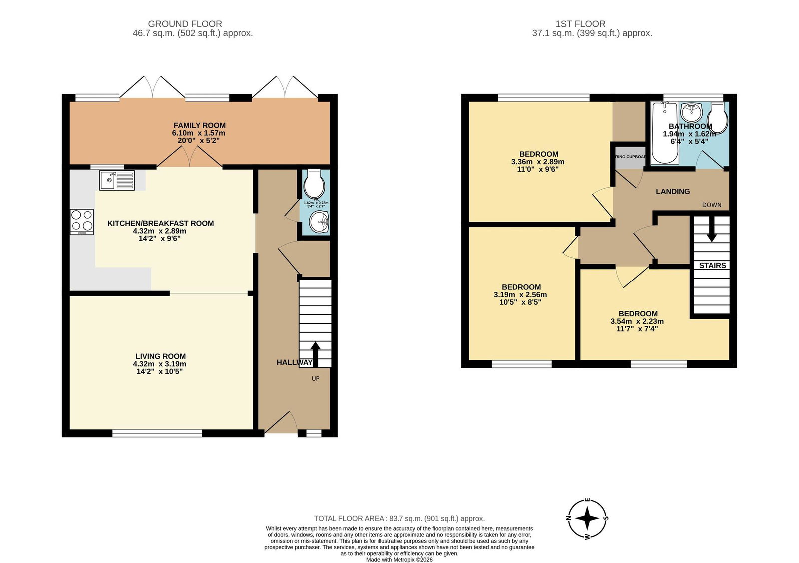49, Ripon Road, Stevenage floorplan