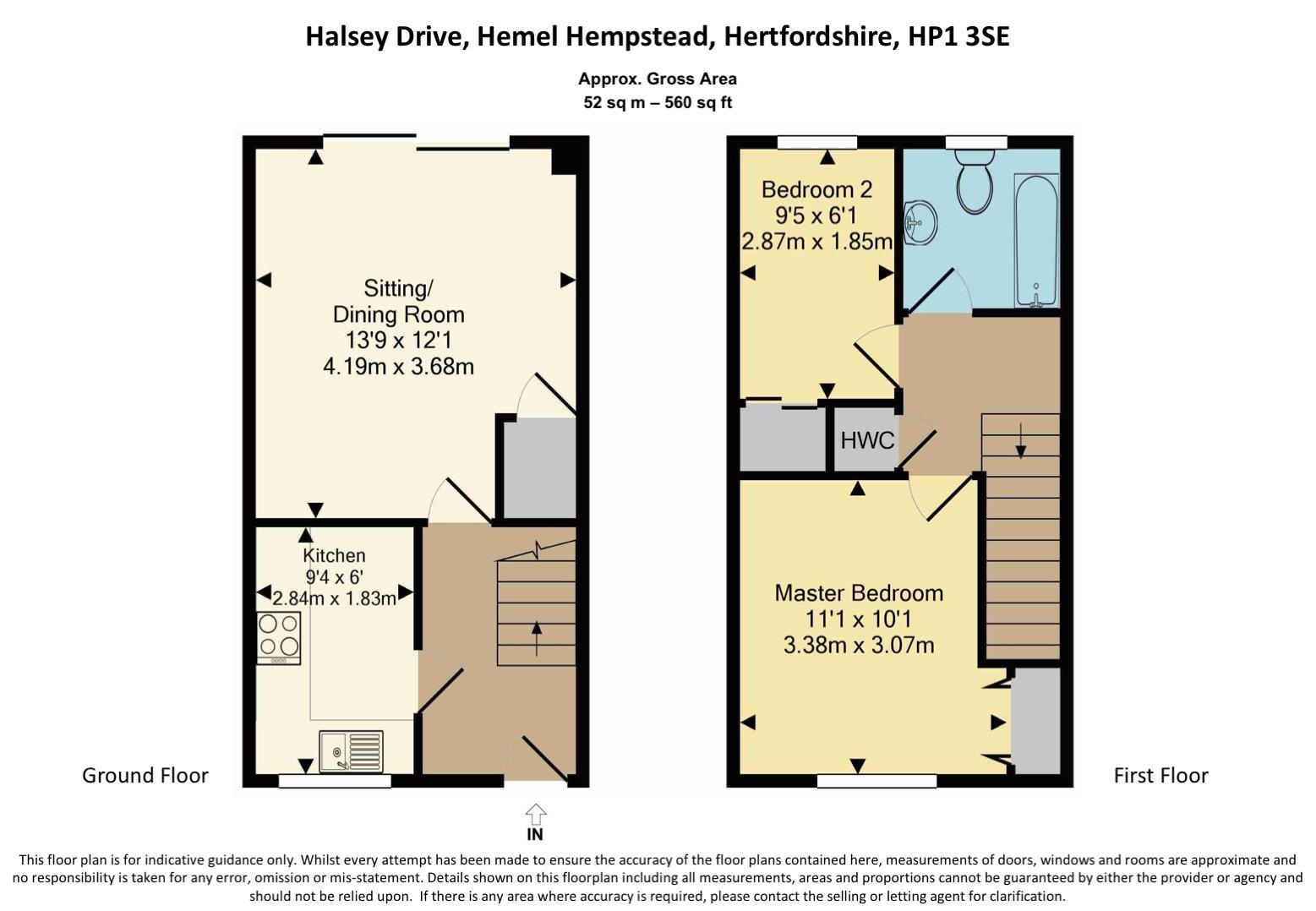 2 Bedrooms Terraced house for sale in Halsey Drive, Hemel Hempstead HP1