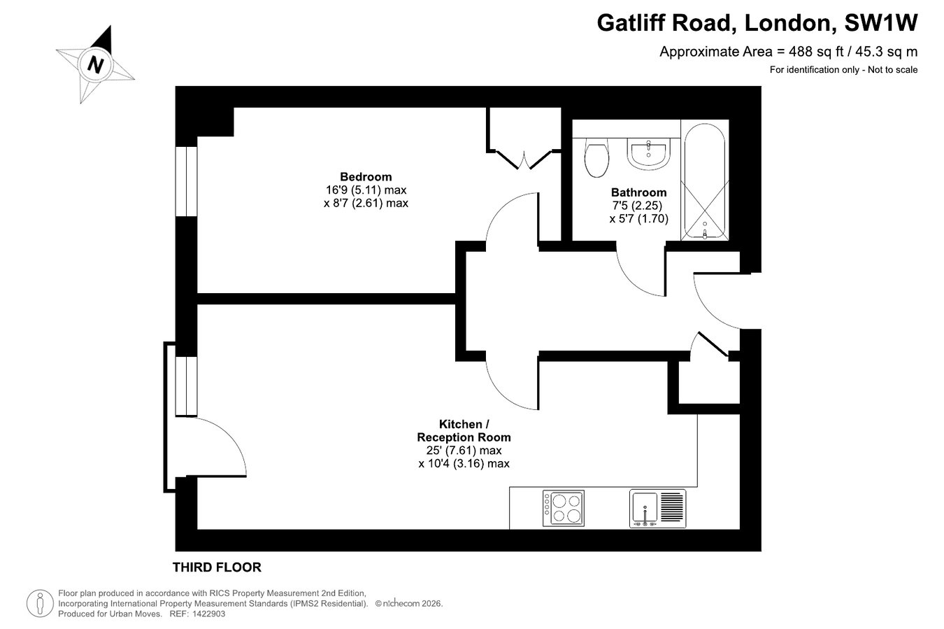Flat Fifty Five, Woods House, London floorplan