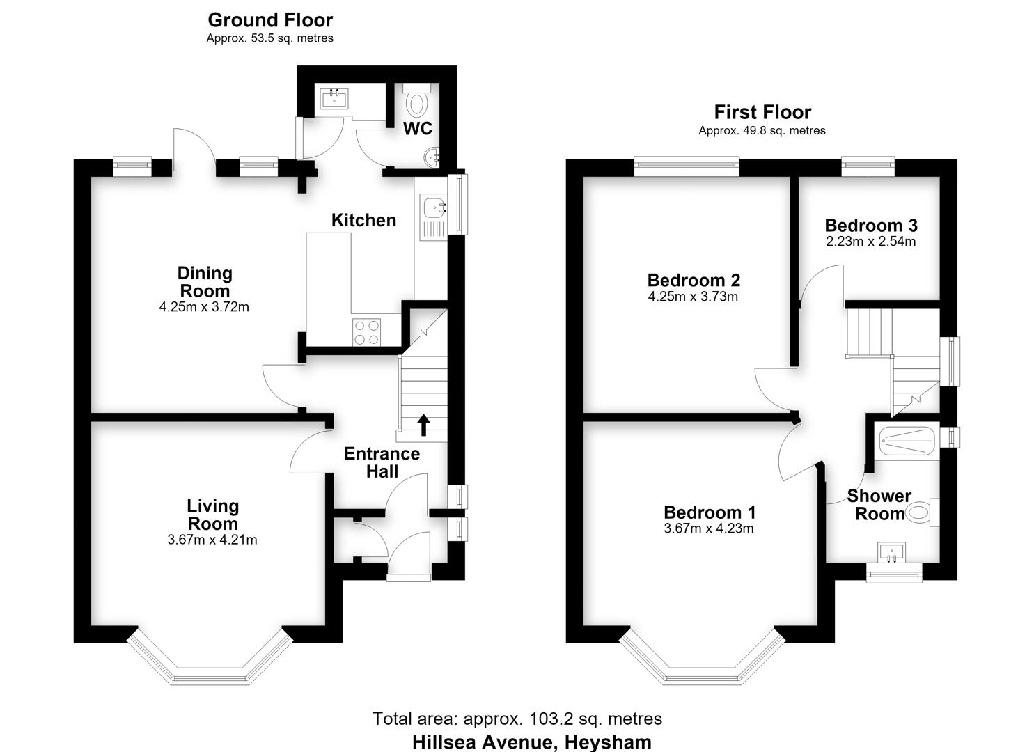 13, Hillsea Avenue, Morecambe floorplan