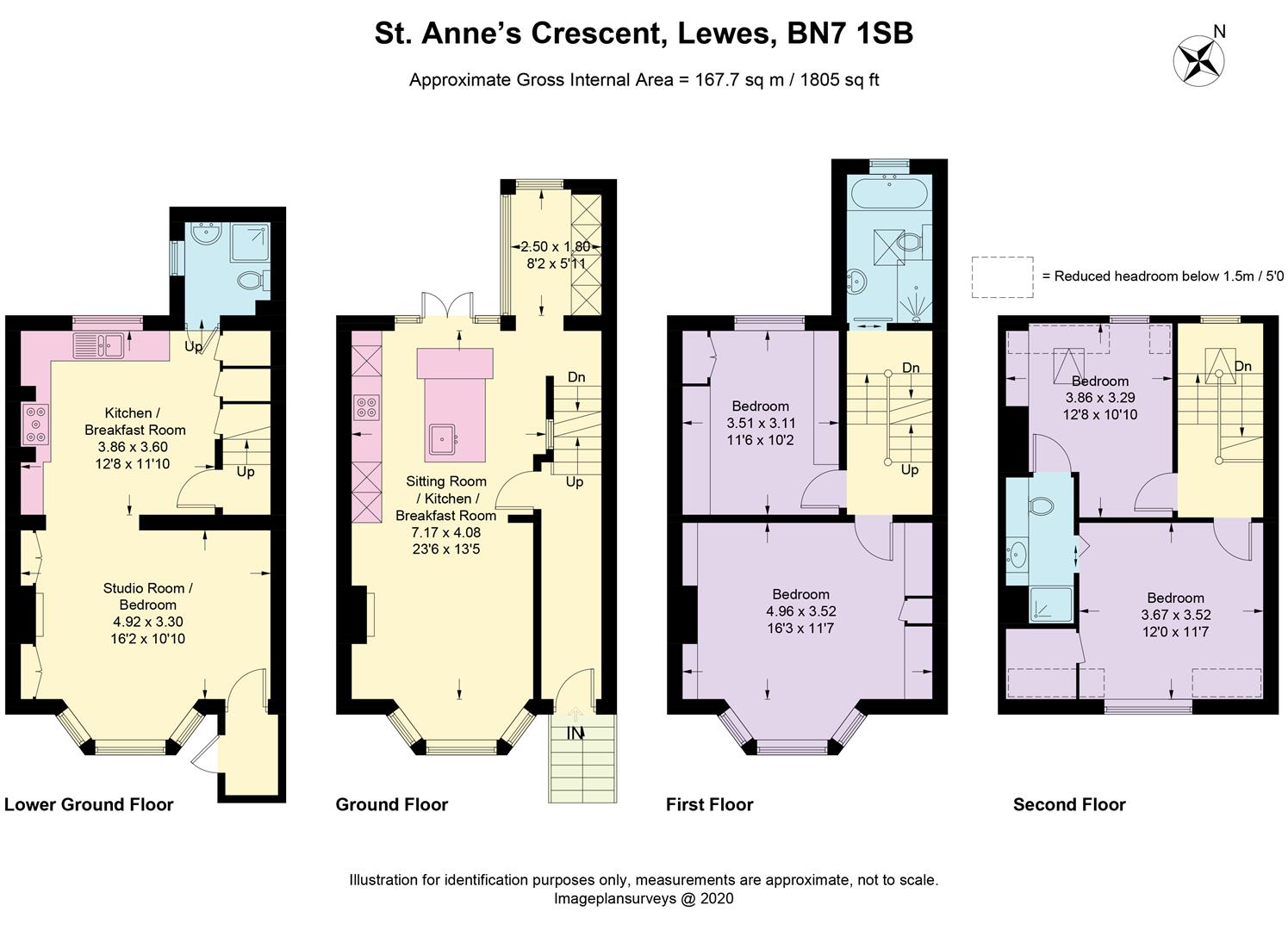 St. Annes Crescent, Lewes BN7, 5 bedroom terraced house for sale