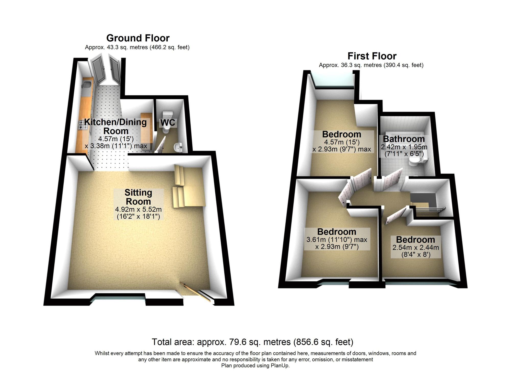 22a Hope Street, Leigh floorplan