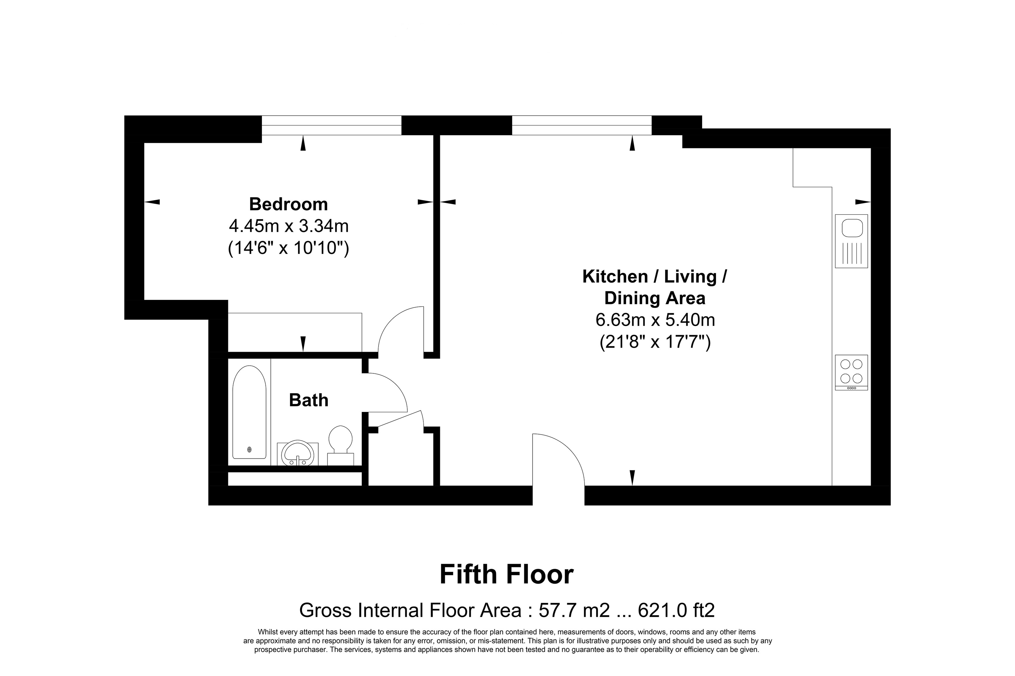 Unit 5.1 Flat 46 Hollywood Quarter,, Church Street East, Surrey floorplan