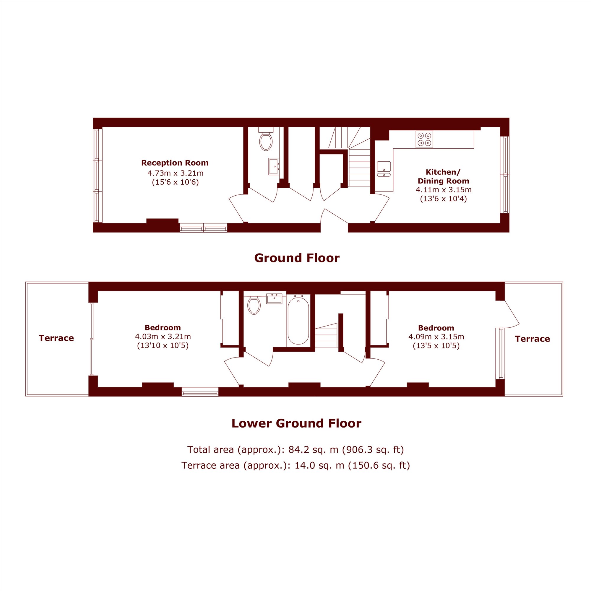 Flat 84, 84, St. Pancras Way, London floorplan