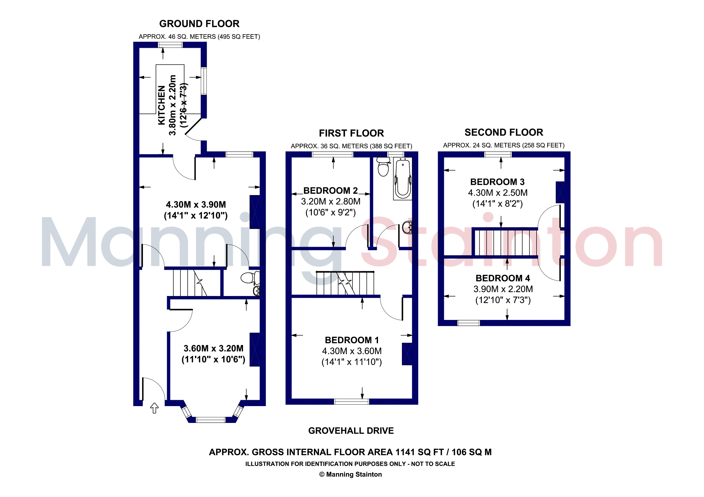 28, Grovehall Drive, West Yorkshire floorplan