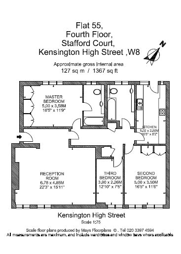 3 Bedrooms Flat to rent in Stafford Court, Kensington High Street, London W8