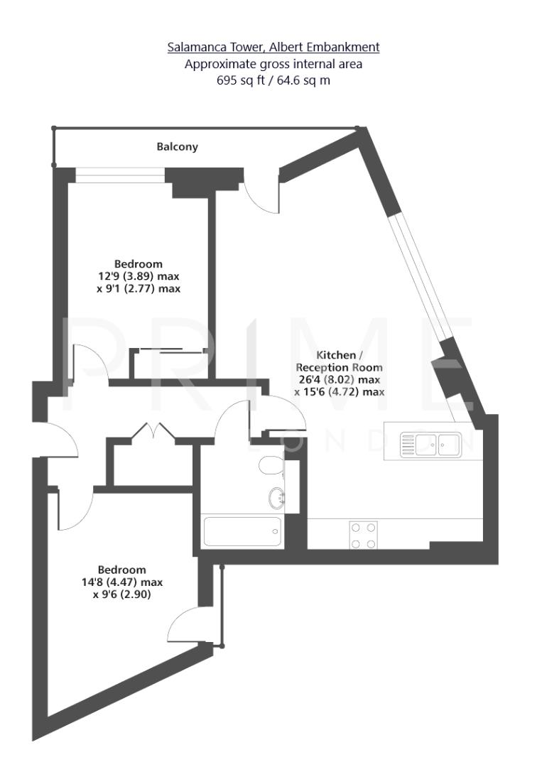 16, Salamanca Tower, 4 Salamanca Place floorplan