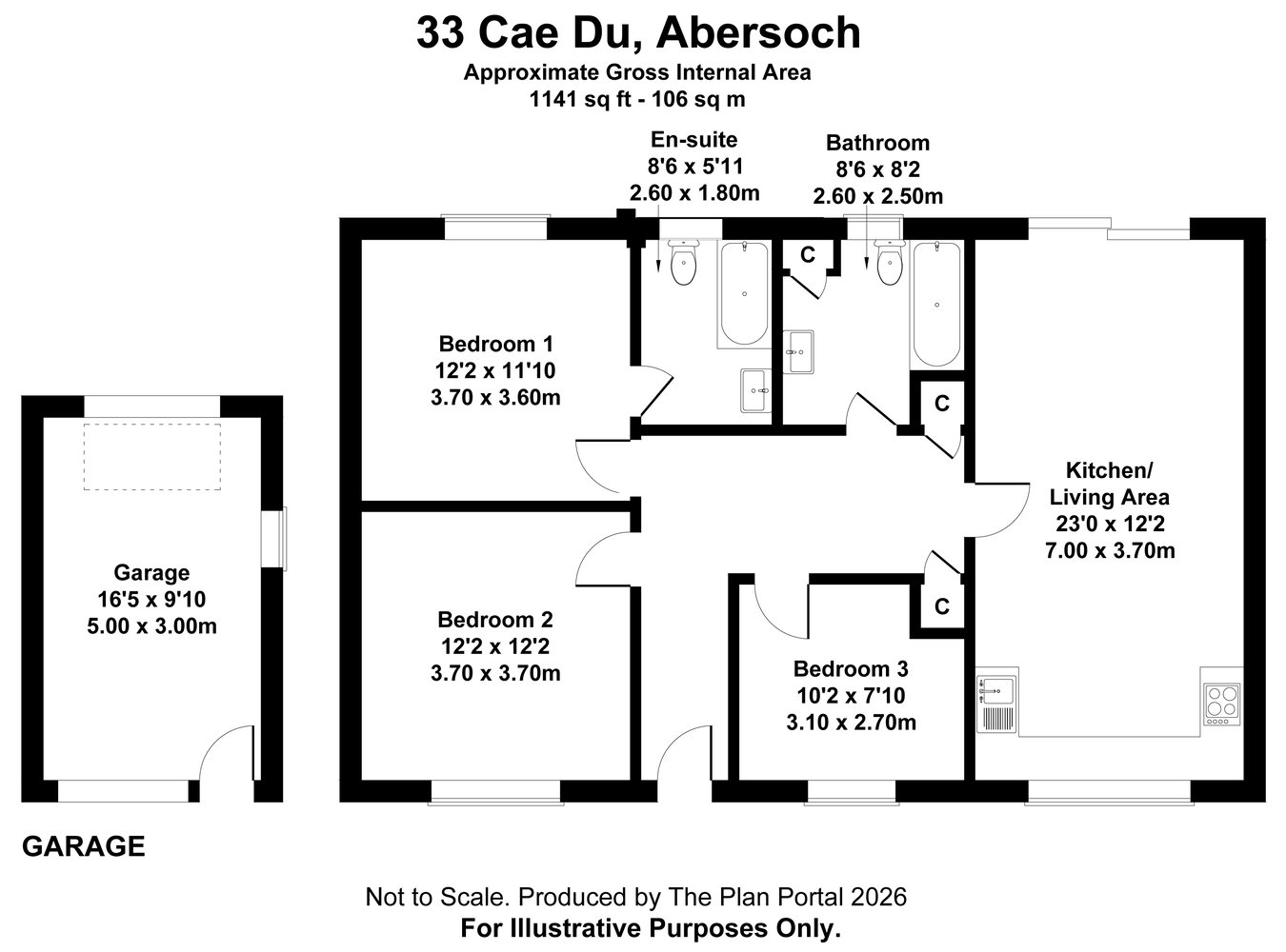 33, Cae du Estate, Pwllheli floorplan