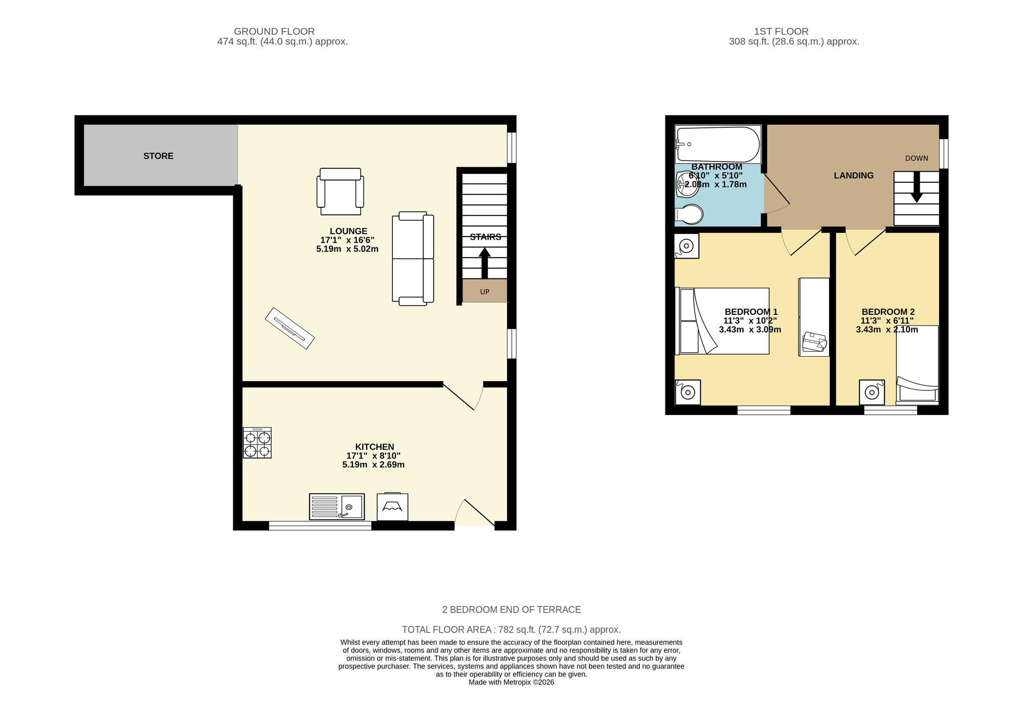 116 Commonside, Batley floorplan