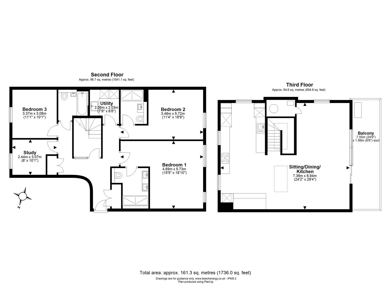 Flat 5, 174, Hills Road, Cambridge floorplan
