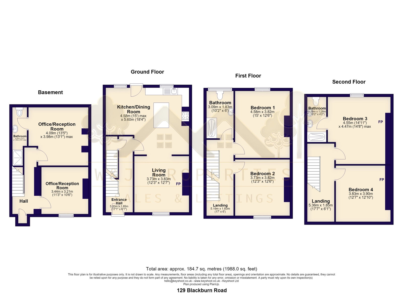 129, Blackburn Road, Rossendale floorplan