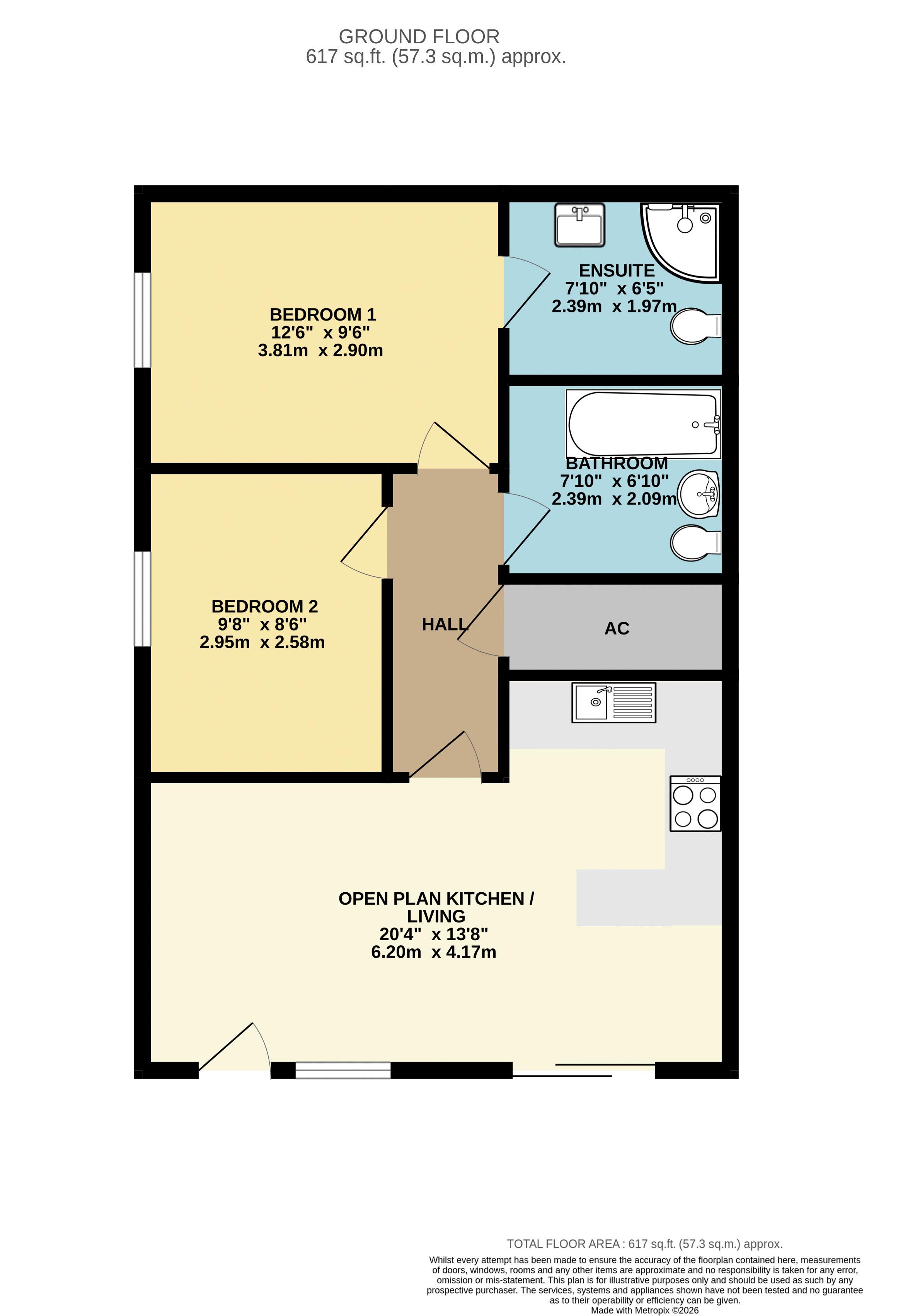 Apartment 3, Roman Path Place, Lincoln floorplan