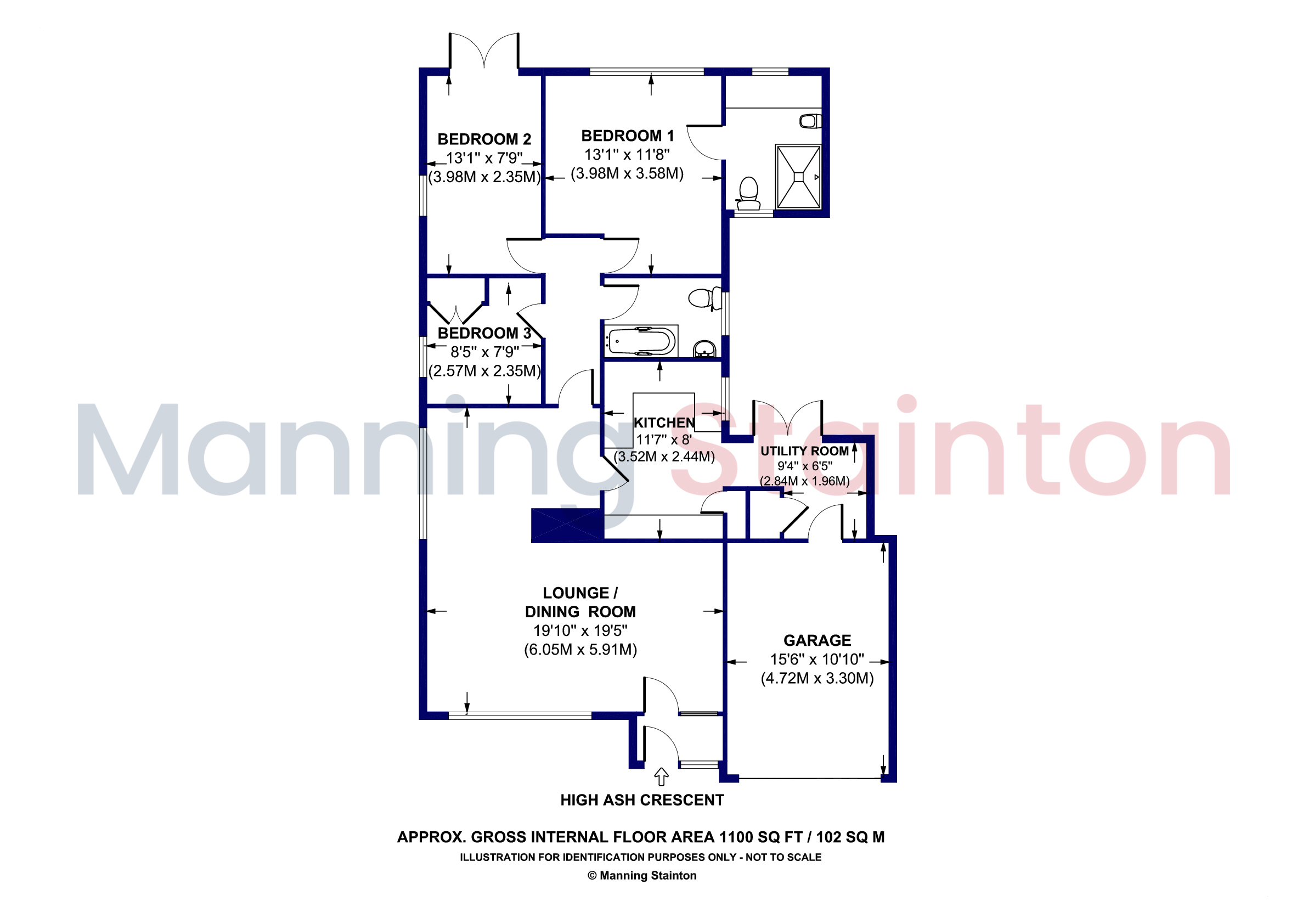 79, High Ash Crescent, West Yorkshire floorplan