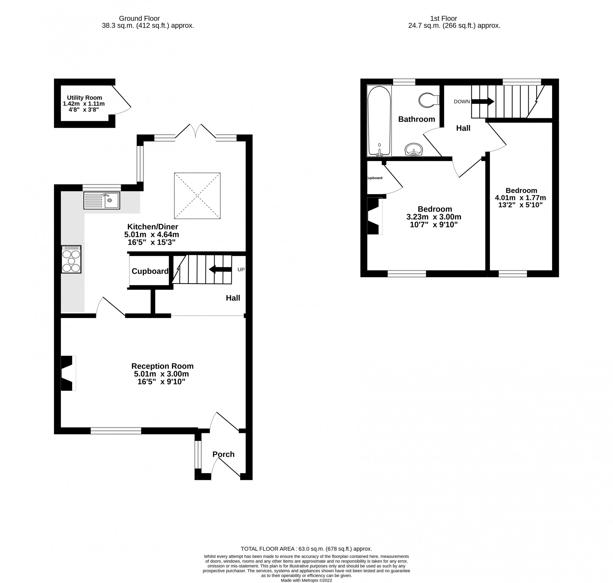 Ottways Lane, Ashtead KT21, 2 bedroom terraced house for sale