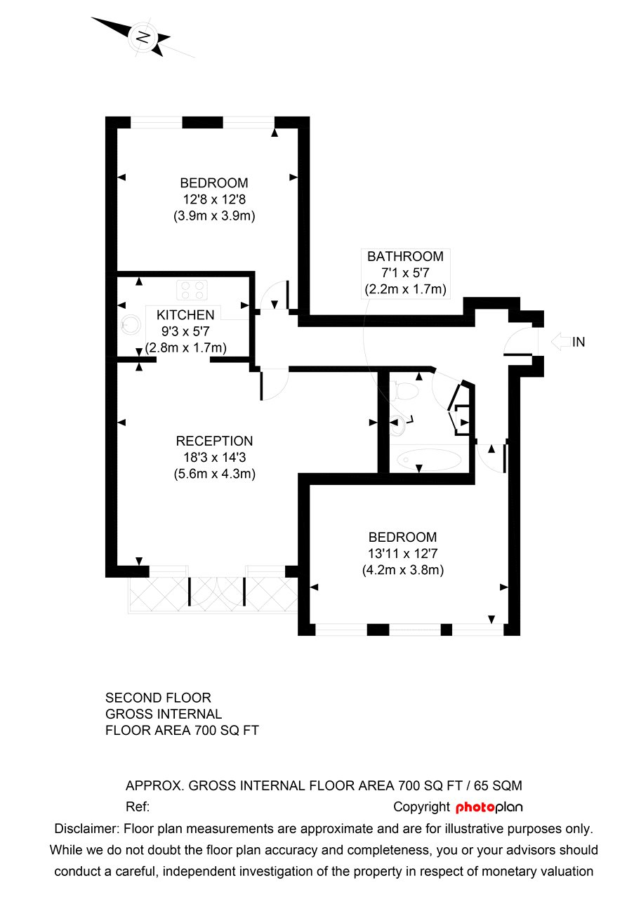 Exeter Road, London floorplan