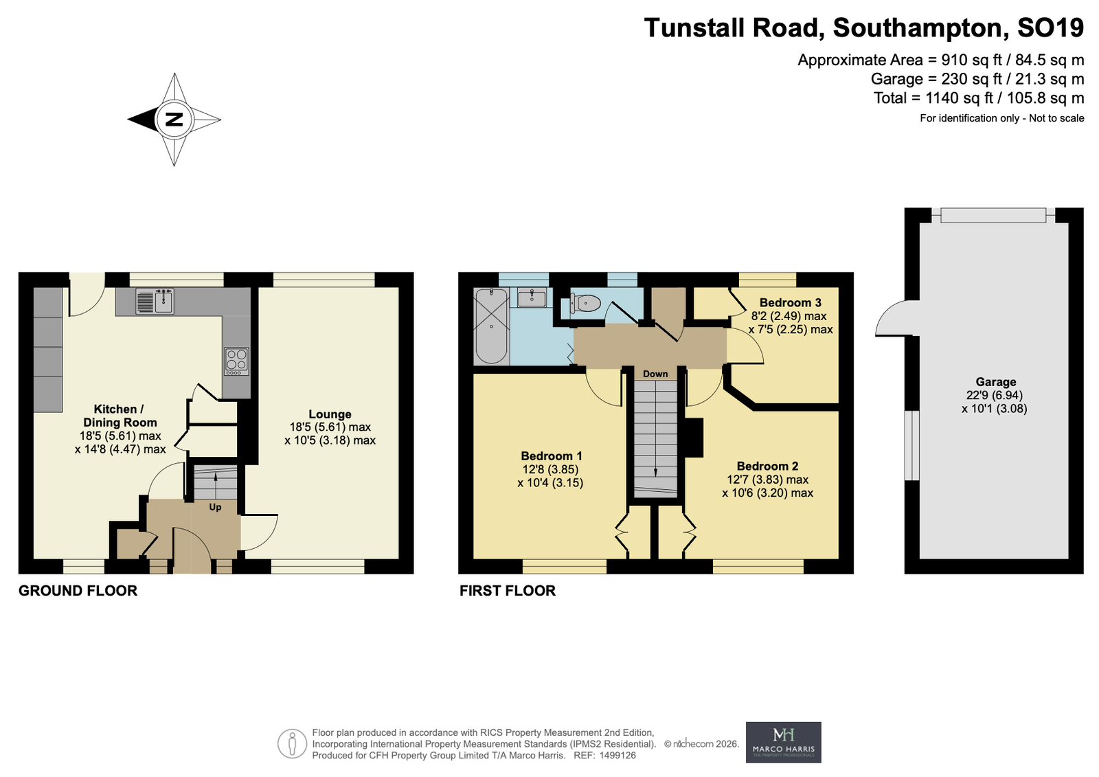 14, Tunstall Road, Southampton floorplan