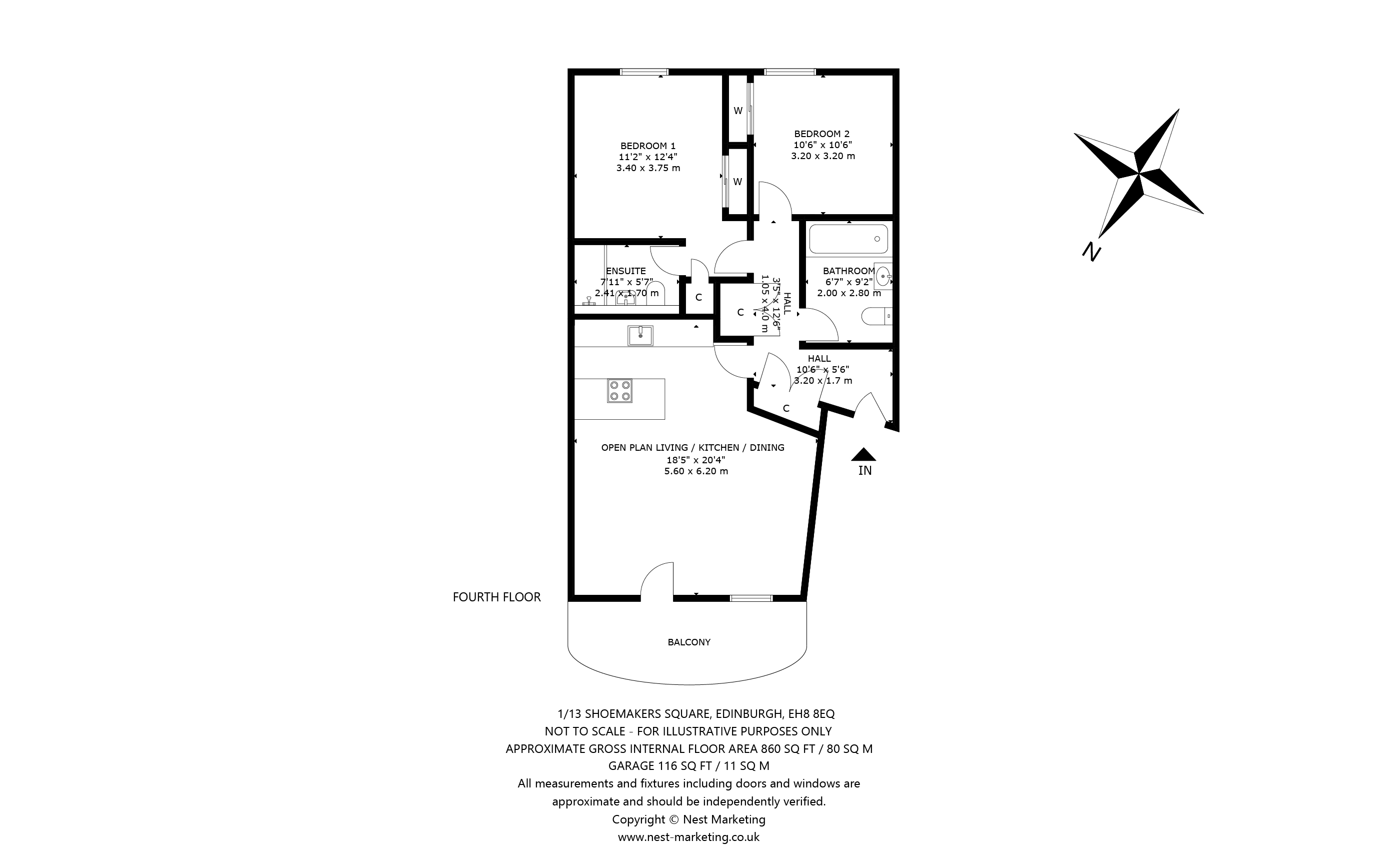 1/13, Shoemakers Square, Edinburgh floorplan
